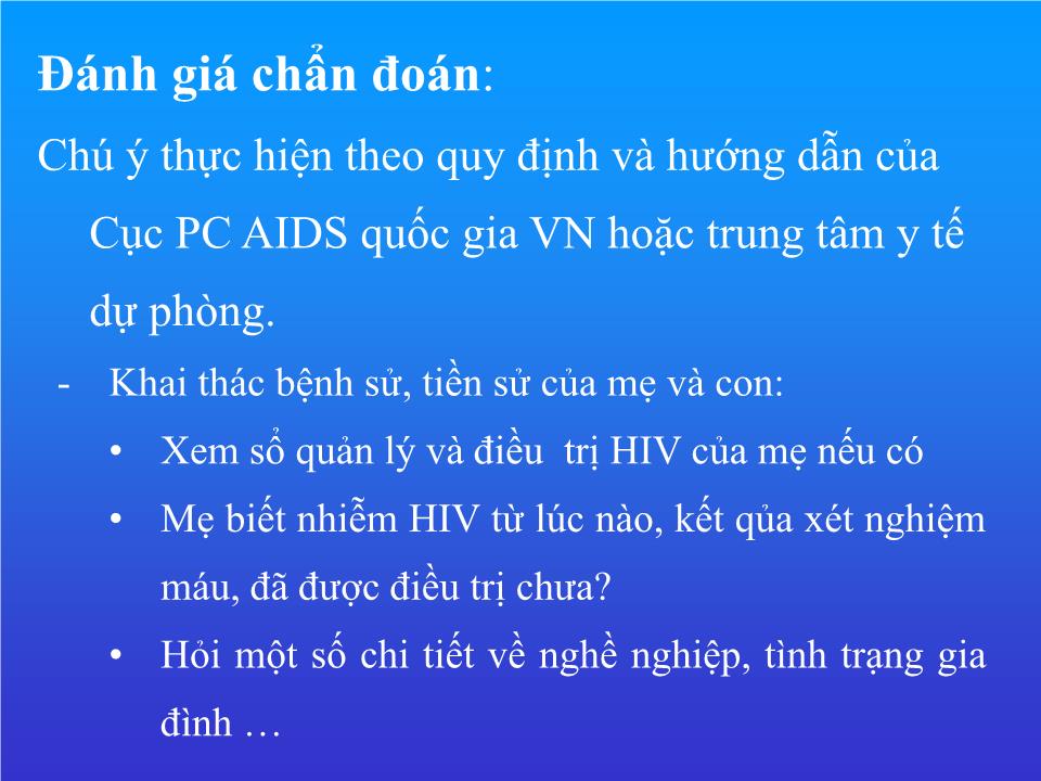 Bài giảng Chăm sóc trẻ có mẹ bị HIV trang 3