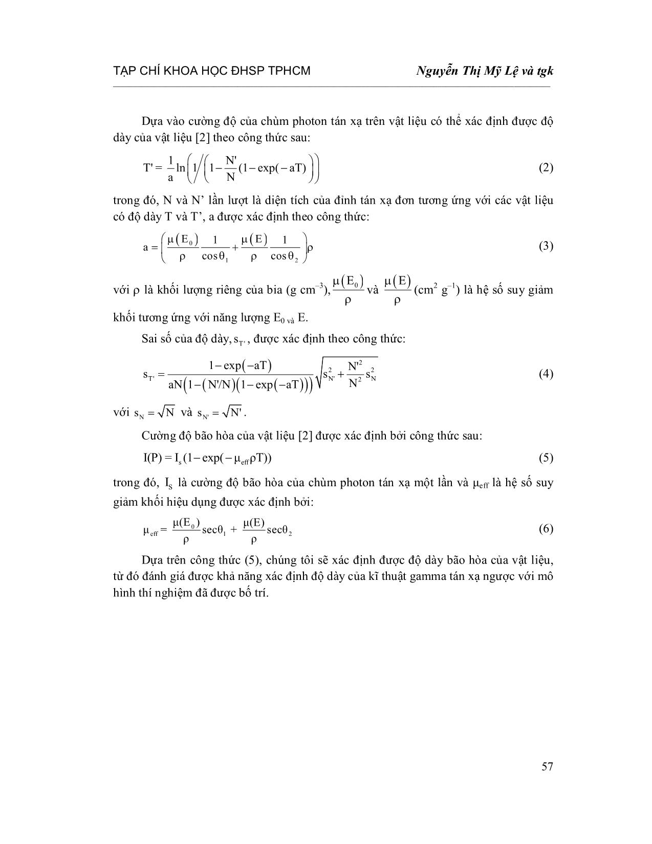 Áp dụng kĩ thuật Gamma tán xạ ngược để xác định độ dày của thành bình bằng phương pháp Monte Carlo trang 3