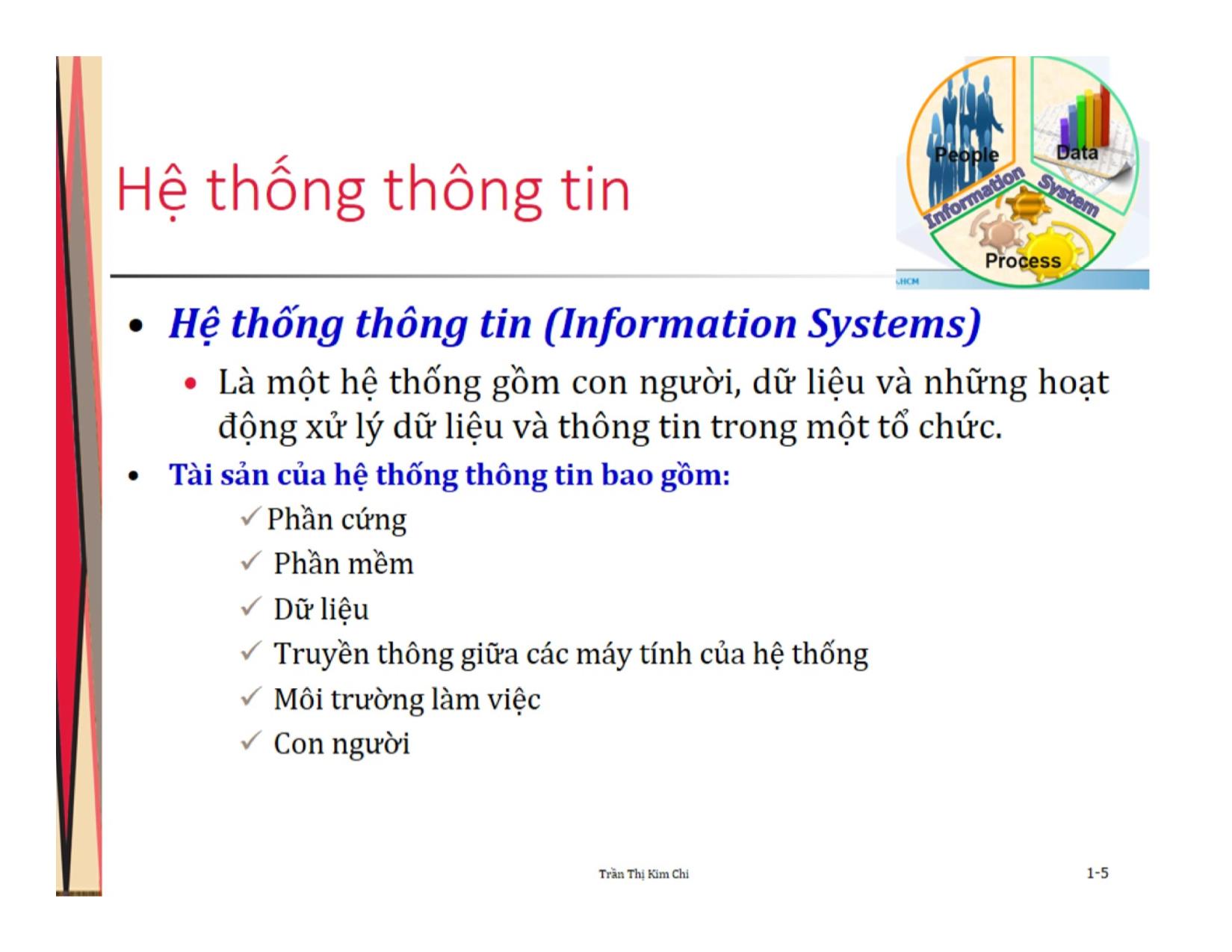 Bài giảng An toàn hệ thống thông tin - Chương 1: Tổng quan về an toàn hệ thống thông tin - Trần Thị Kim Chi trang 5