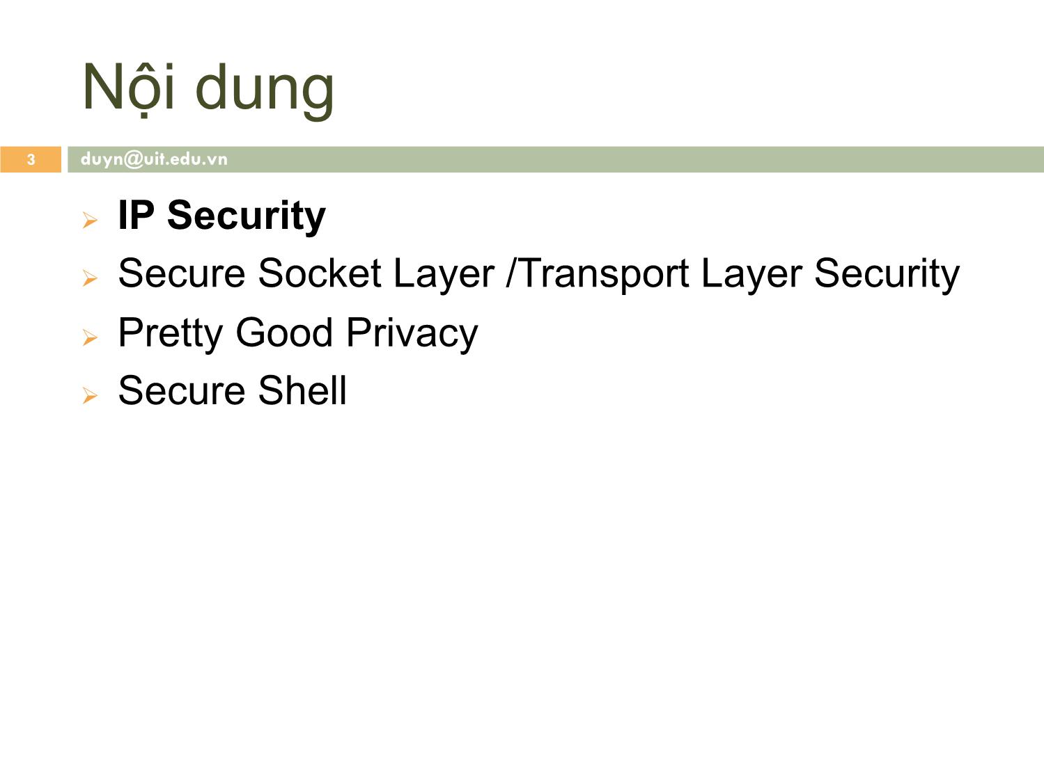 Bài giảng An toàn mạng máy tính nâng cao - Chương 2: Các giao thức bảo mật - Nguyễn Duy trang 3