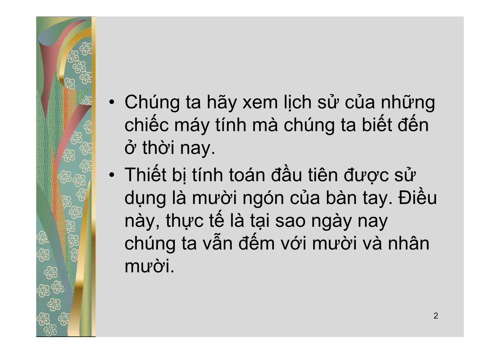 Bài giảng Các vấn đề xã hội của công nghệ thông tin - Lecture 2: Lịch sử máy tính - Đào Nam Anh trang 2