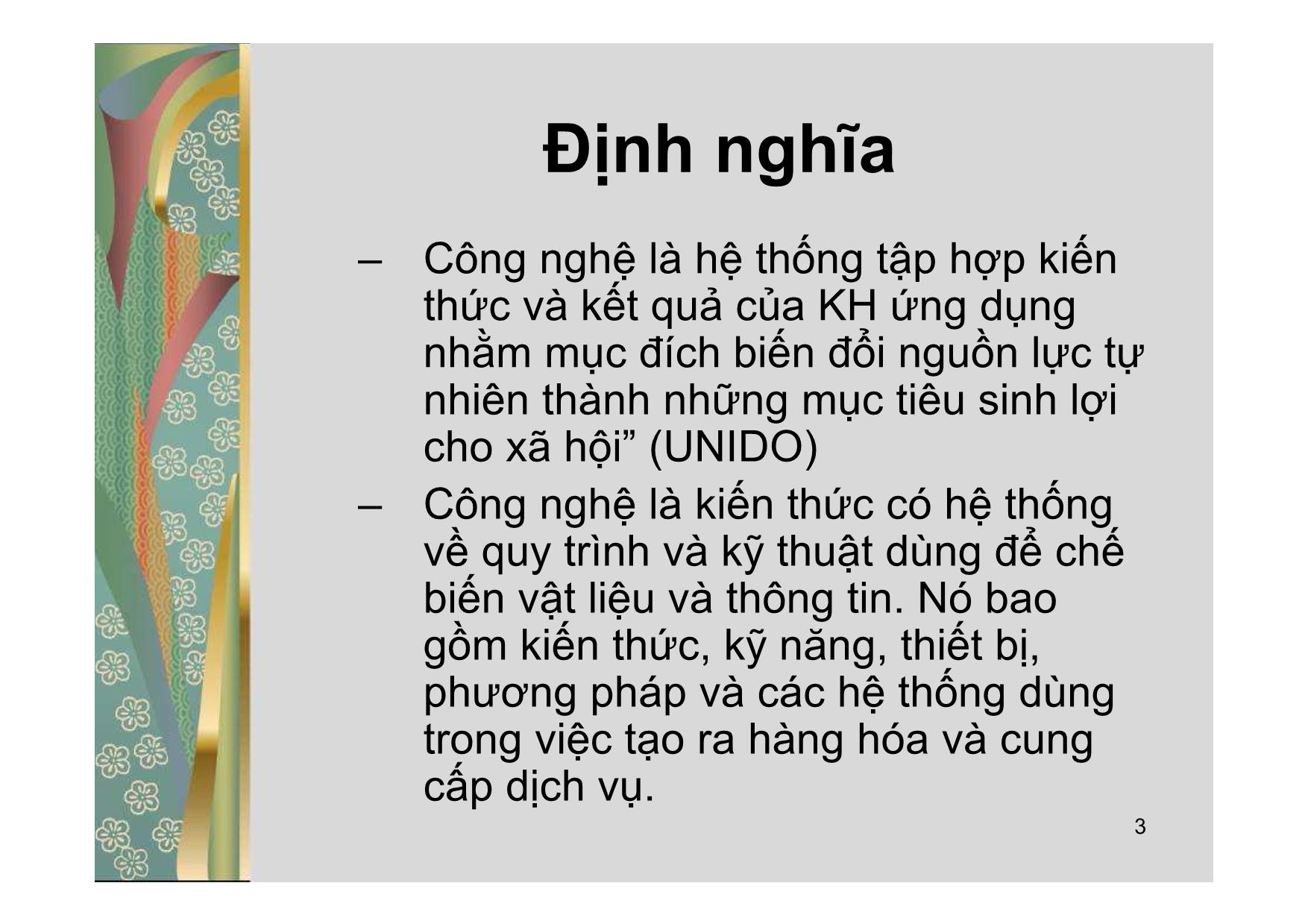 Bài giảng Các vấn đề xã hội của công nghệ thông tin - Lecture 13: Quản lý công nghệ - Đào Nam Anh trang 3