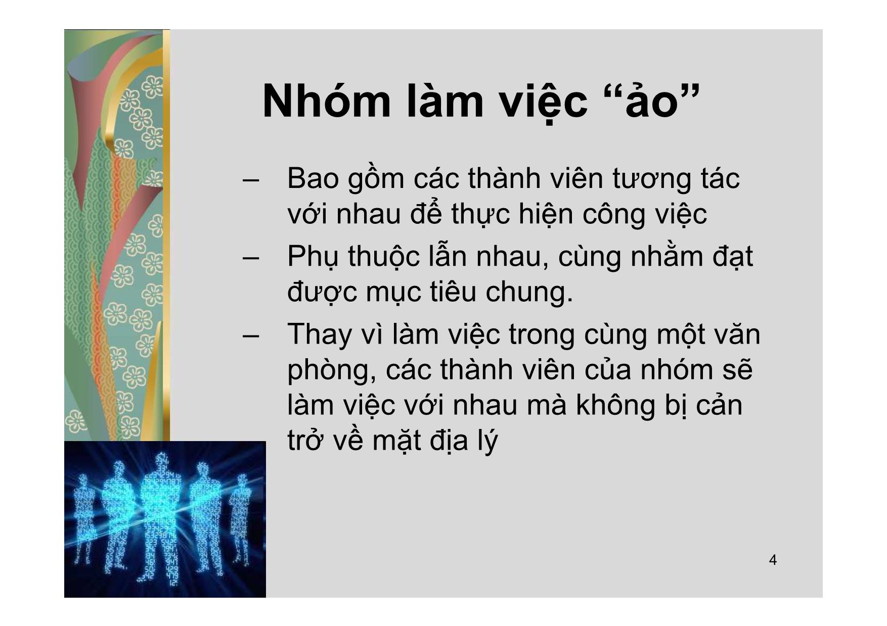 Bài giảng Các vấn đề xã hội của công nghệ thông tin - Lecture 12: Nơi làm việc ảo - Đào Nam Anh trang 4