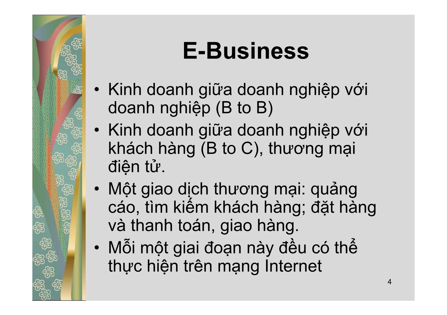 Bài giảng Các vấn đề xã hội của công nghệ thông tin - Lecture 7: Kinh doanh trực tuyến - Đào Nam Anh trang 4