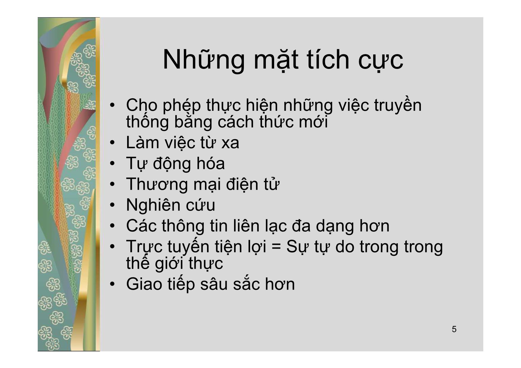 Bài giảng Các vấn đề xã hội của công nghệ thông tin - Lecture 1 - Đào Nam Anh trang 5