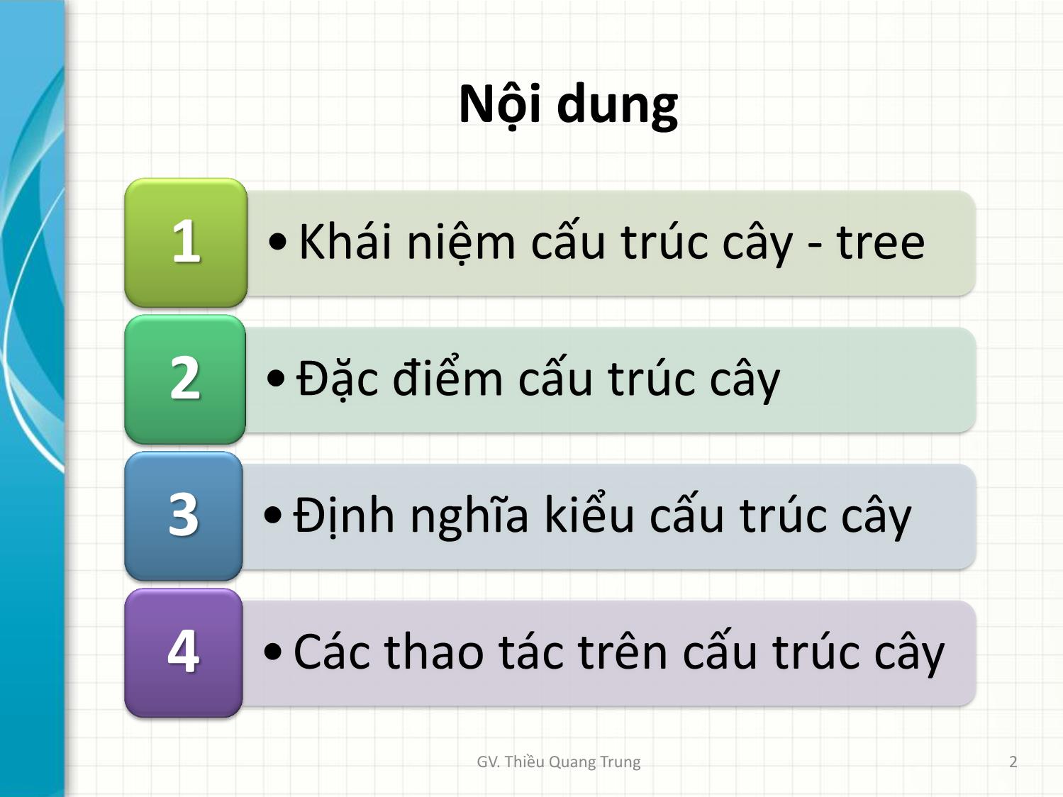 Bài giảng Cấu trúc dữ liệu - Chương 6: Kiểu cấu trúc cây - Thiều Quang Trung trang 2