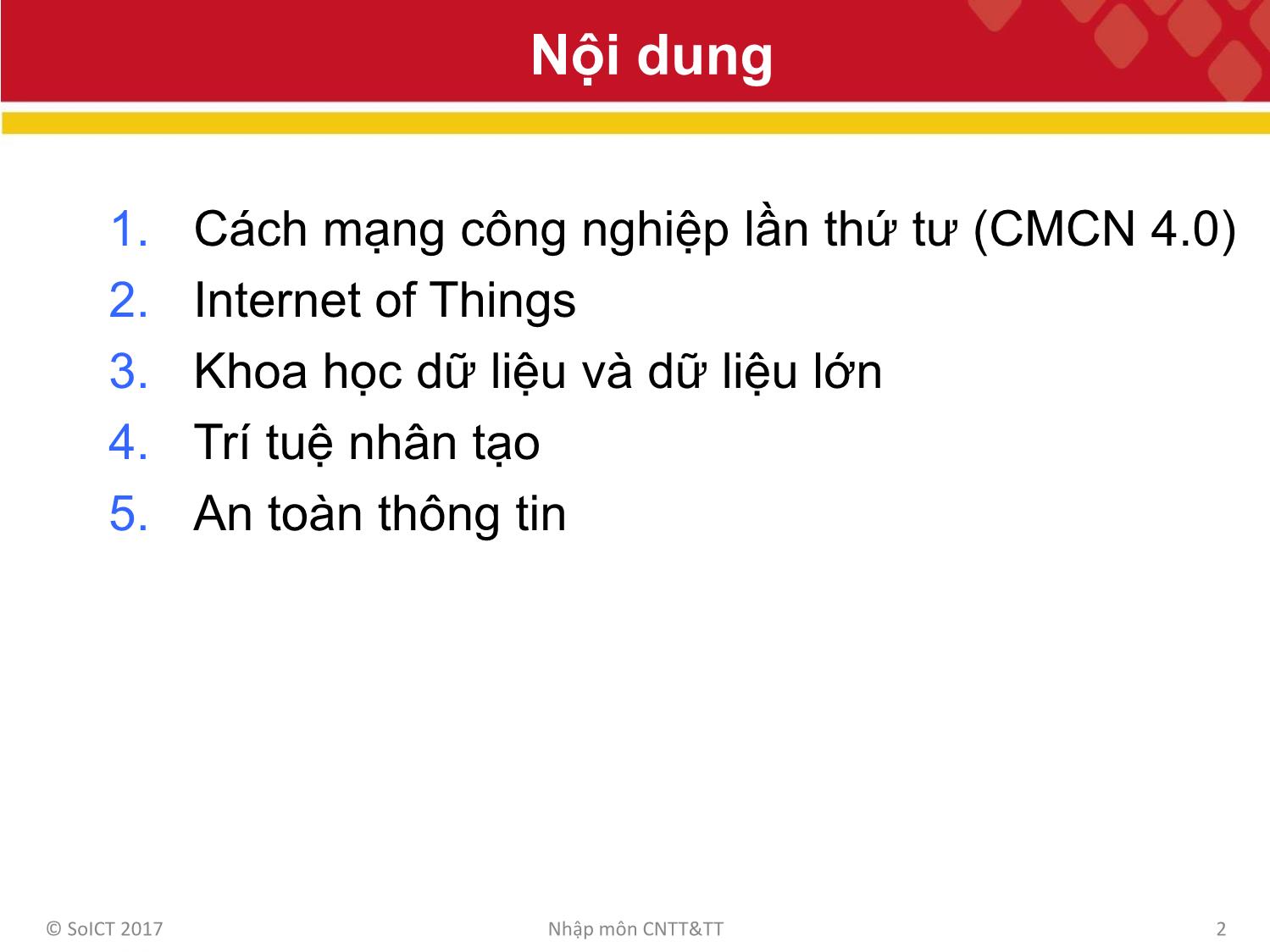 Bài giảng Công nghệ thông tin và truyền thông - Bài 13: Tương lai và tầm nhìn trang 2