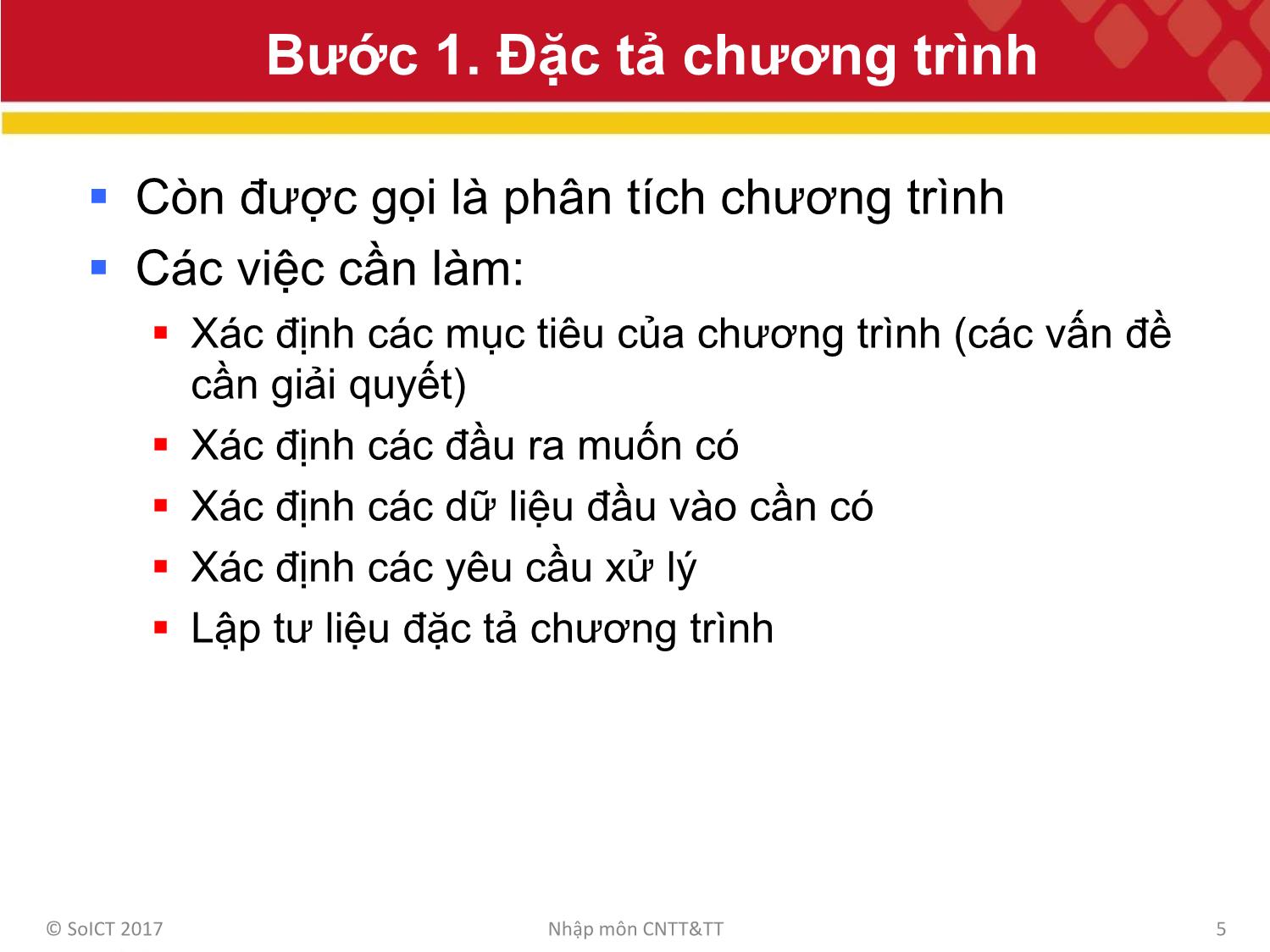 Bài giảng Công nghệ thông tin và truyền thông - Bài 5: Lập trình và ngôn ngữ lập trình trang 5