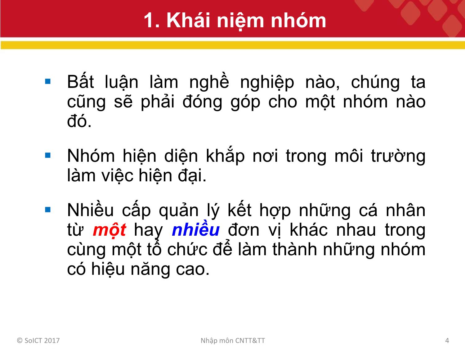 Bài giảng Công nghệ thông tin và truyền thông - Bài 8: Làm việ nhóm trang 4