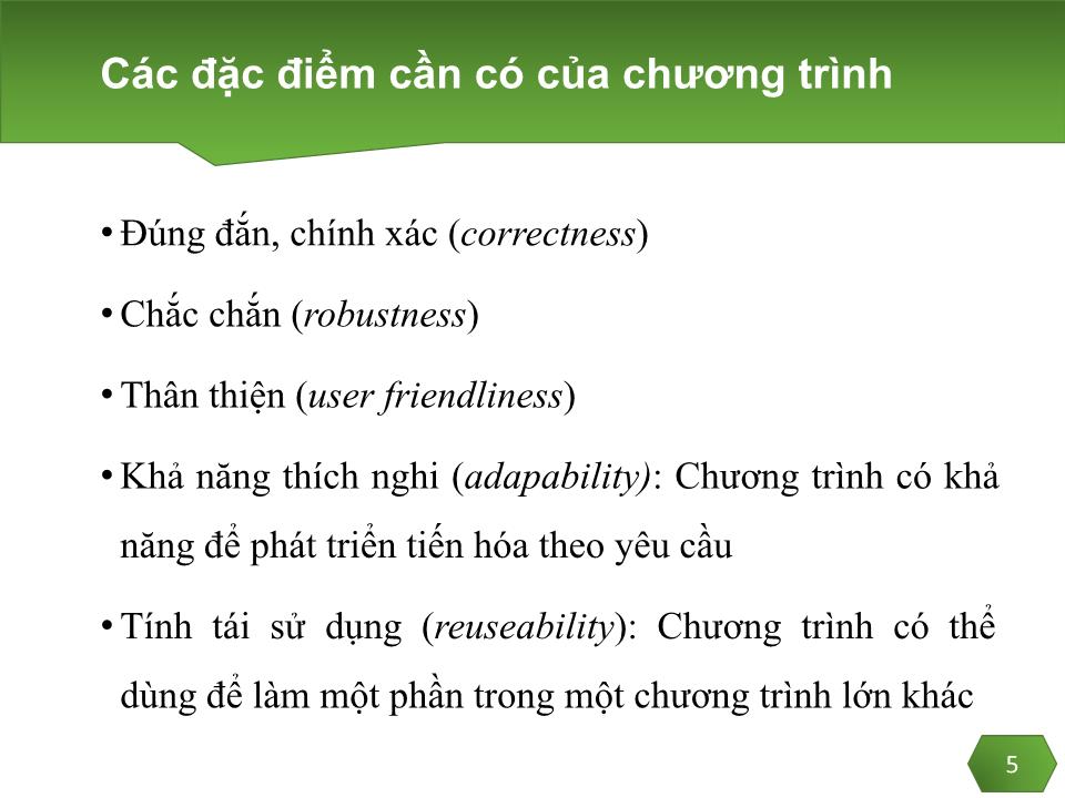 Bài giảng Lập trình C - Chương 1: Tổng quan về lập trình - Trần Minh Thái trang 4