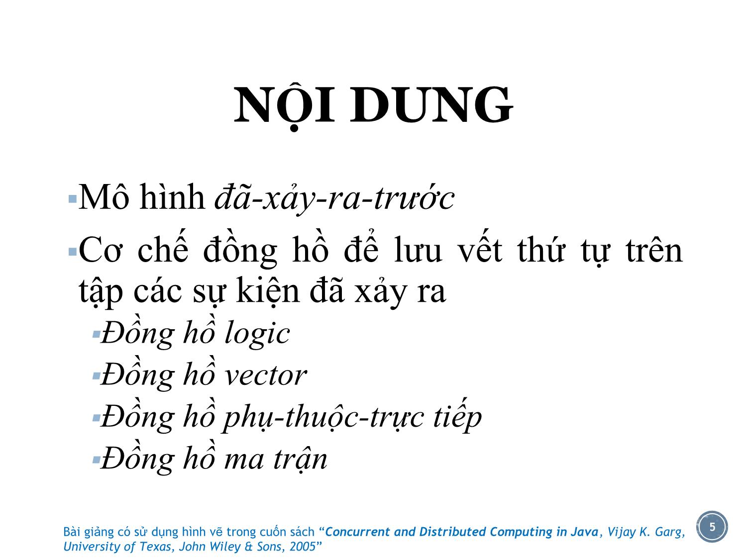 Bài giảng Lập trình đồng thời và phân tán - Bài 5: Mô hình và đồng hồ trong tính toán phân tán - Lê Nguyễn Tuấn Thành trang 5