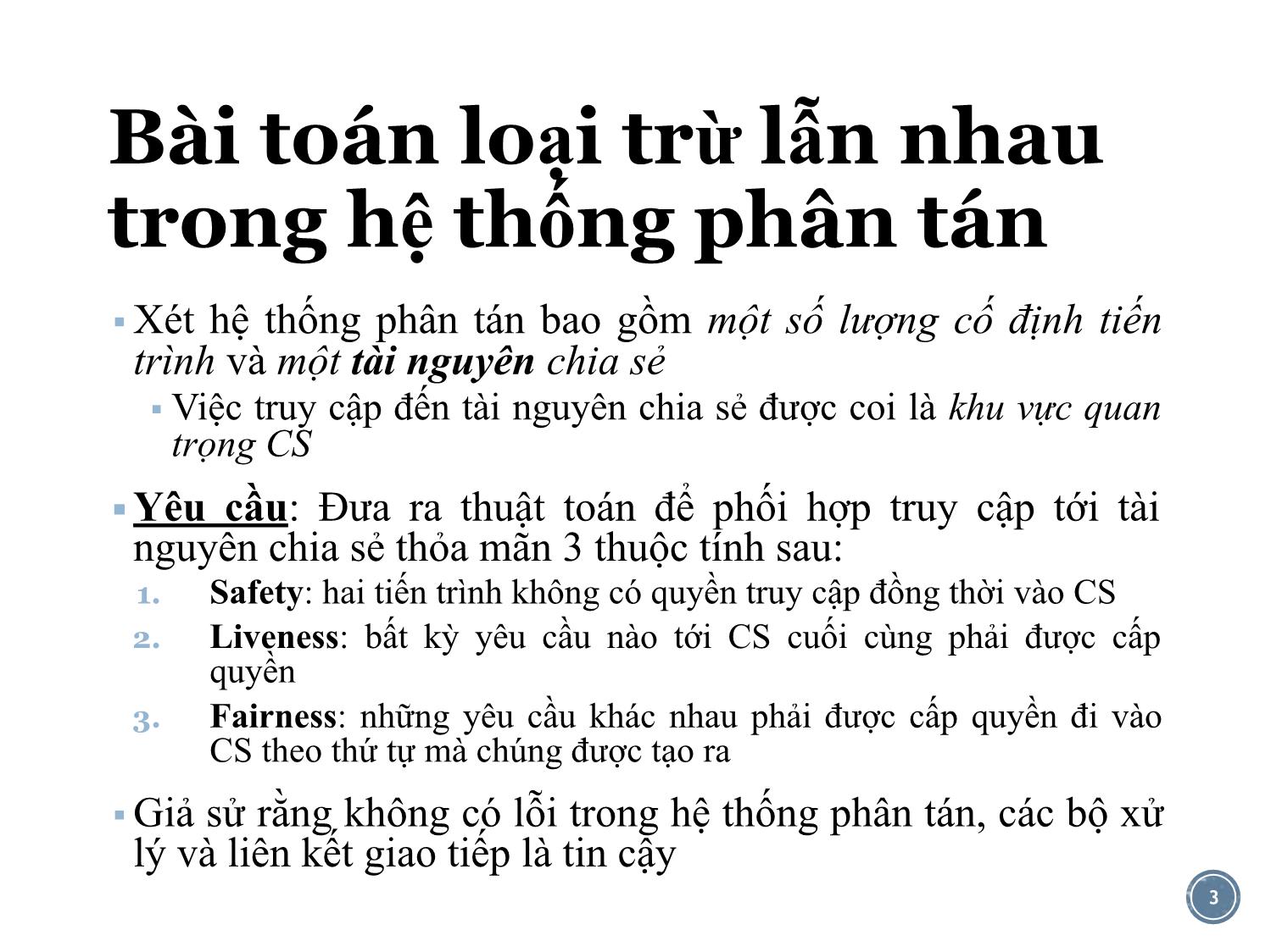 Bài giảng Lập trình đồng thời và phân tán - Bài 6: Bài toán truy cập tài nguyên chia sẻ - Lê Nguyễn Tuấn Thành trang 3