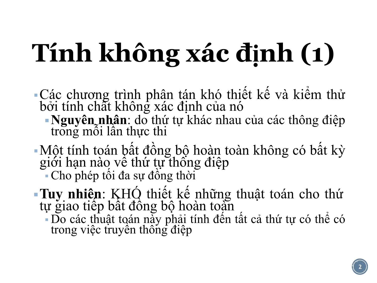 Bài giảng Lập trình đồng thời và phân tán - Bài 7: Bài toán sắp thứ tự thông điệp - Lê Nguyễn Tuấn Thành trang 2