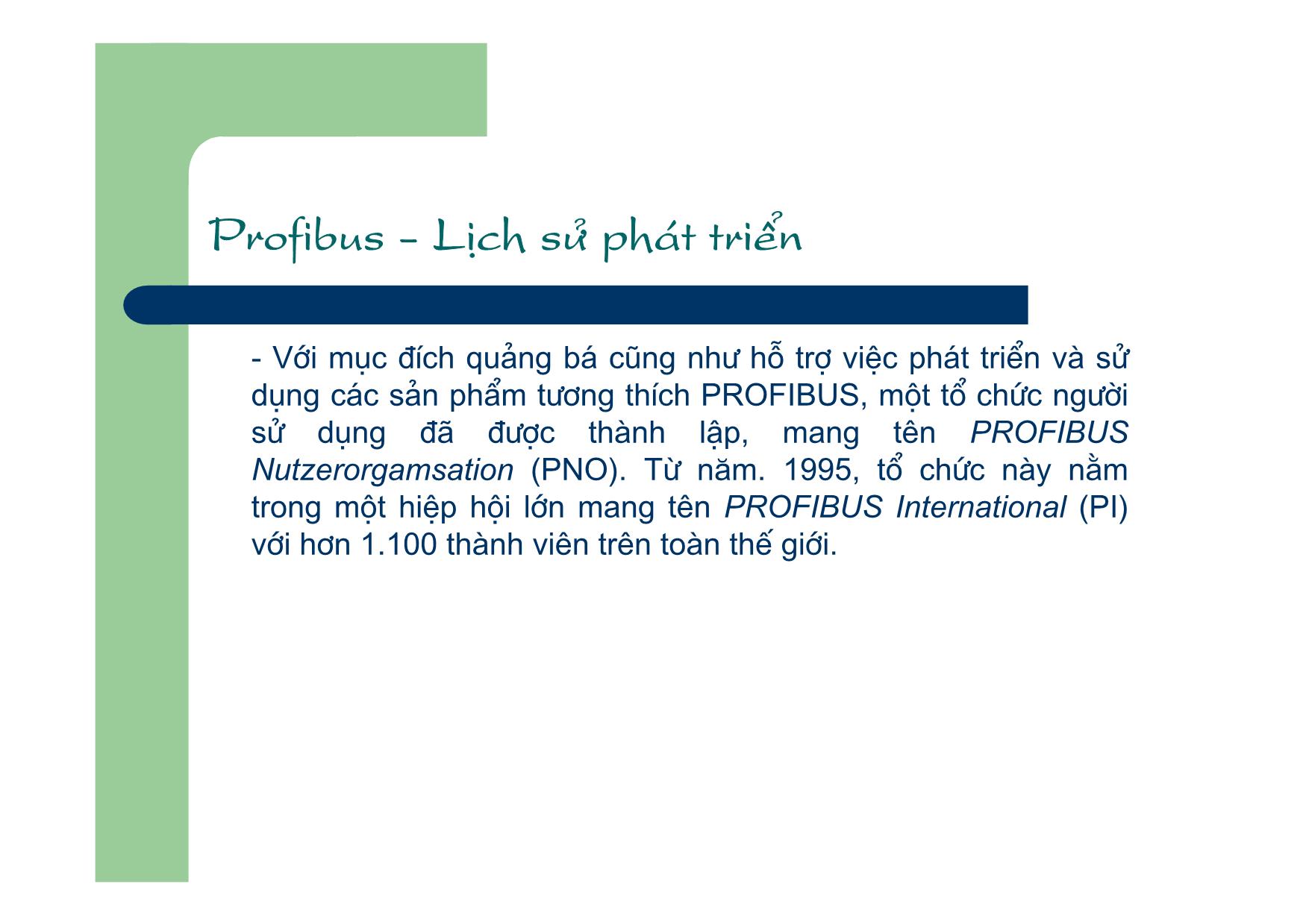 Bài giảng Mạng máy tính và hệ thống thông tin công nghệ - Chương 2, Phần 5: Profibus - Đào Đức Thịnh trang 3