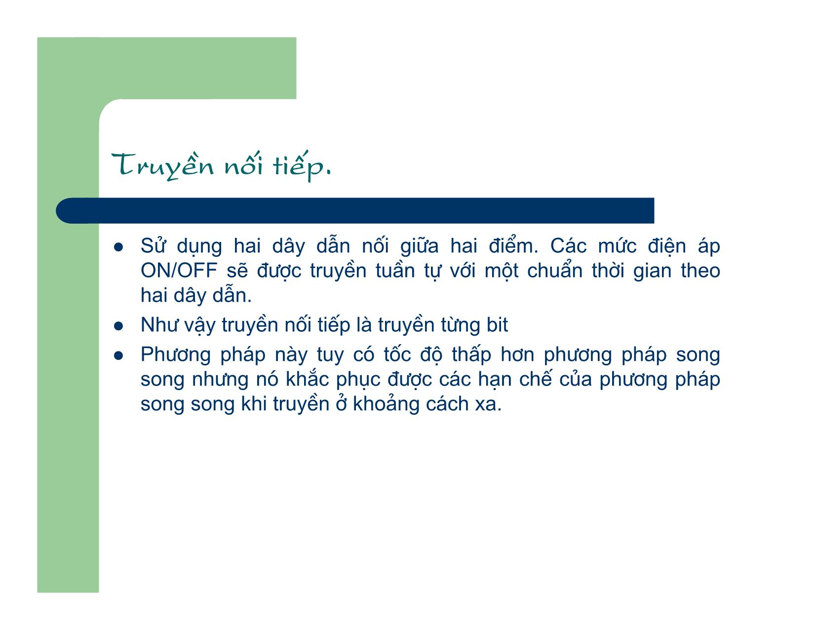 Bài giảng Mạng máy tính và hệ thống thông tin công nghệ - Chương 3, Phần 1: Truyền song song - Đào Đức Thịnh trang 4