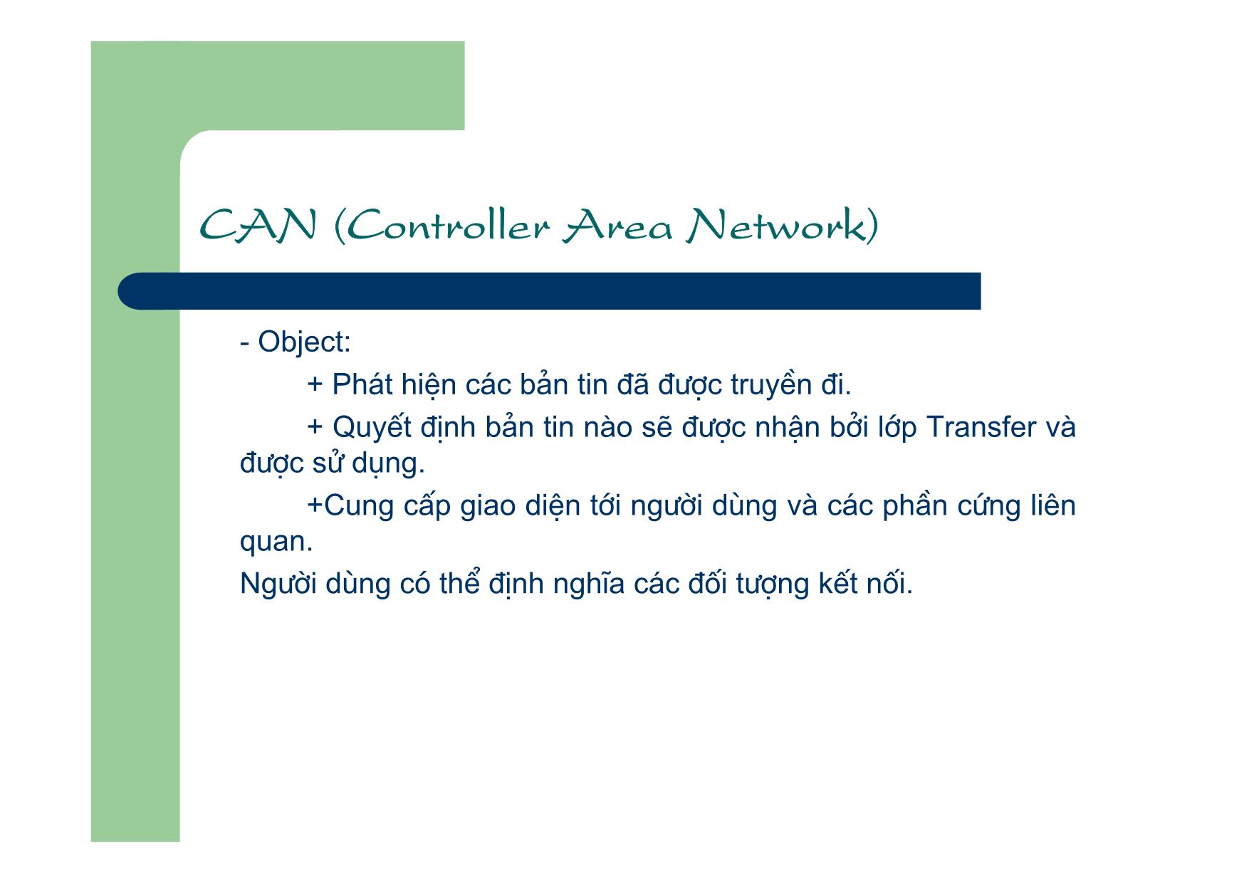 Bài giảng Mạng máy tính và hệ thống thông tin công nghệ - Chương 2, Phần 3: CAN - Đào Đức Thịnh trang 4