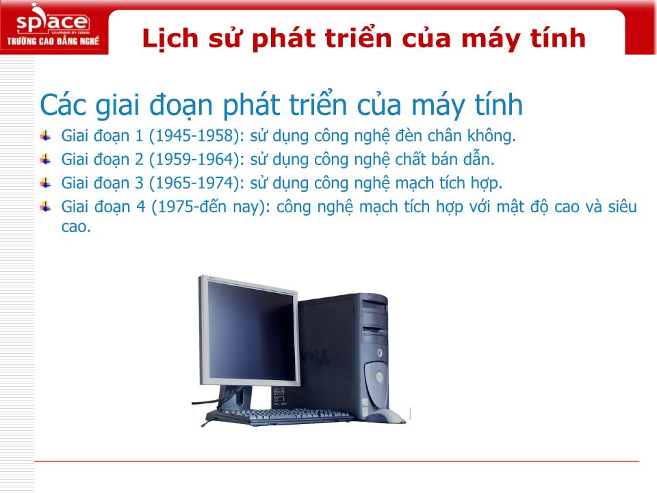 Bài giảng môn Phần cứng máy tính - Bài 1: Tổng quan phần cứng máy tính trang 4