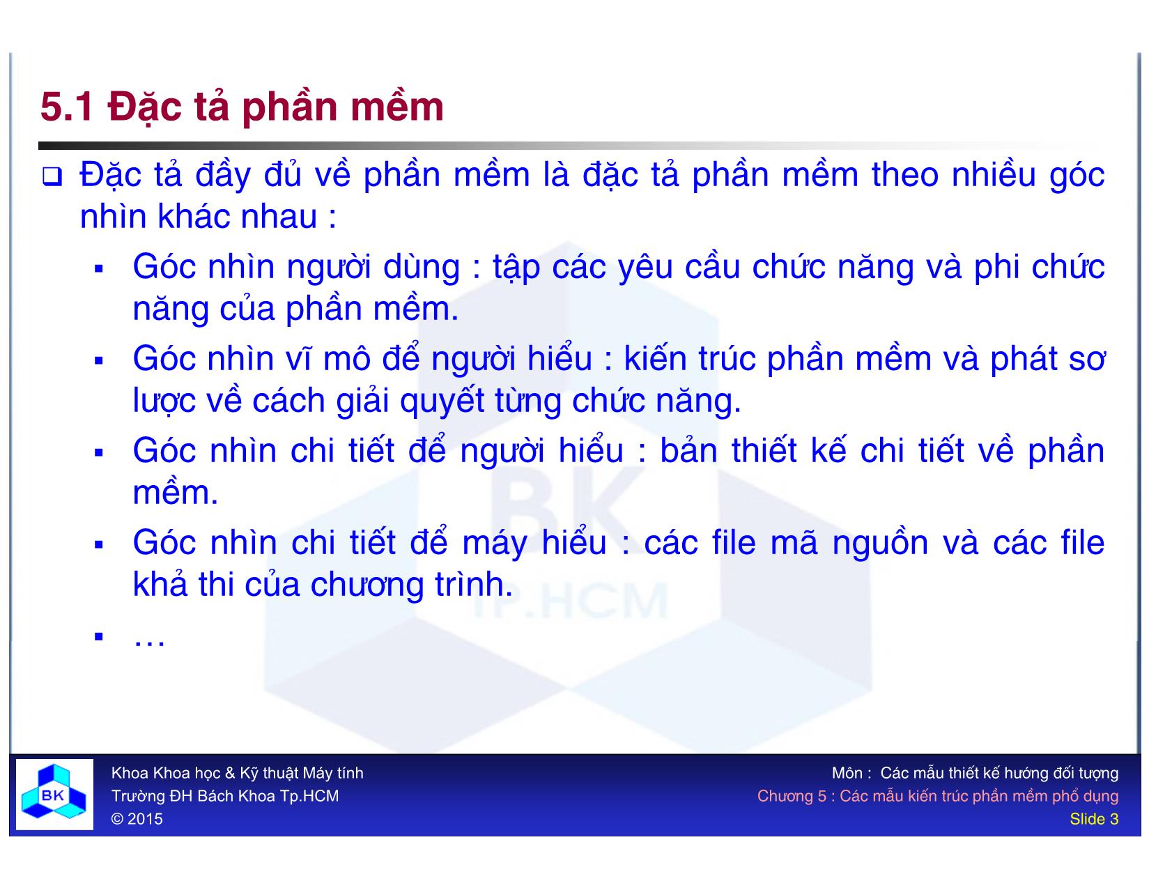 Bài giảng Phát triển phần mềm - Chương 5: Các mẫu kiến trúc phần mềm phổ dụng trang 3