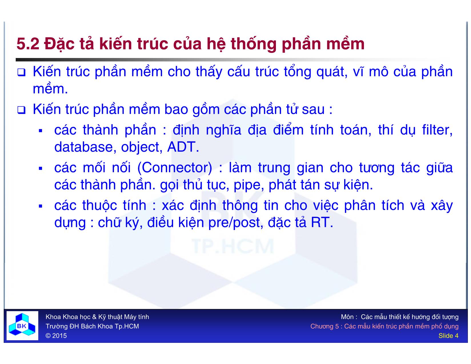 Bài giảng Phát triển phần mềm - Chương 5: Các mẫu kiến trúc phần mềm phổ dụng trang 4