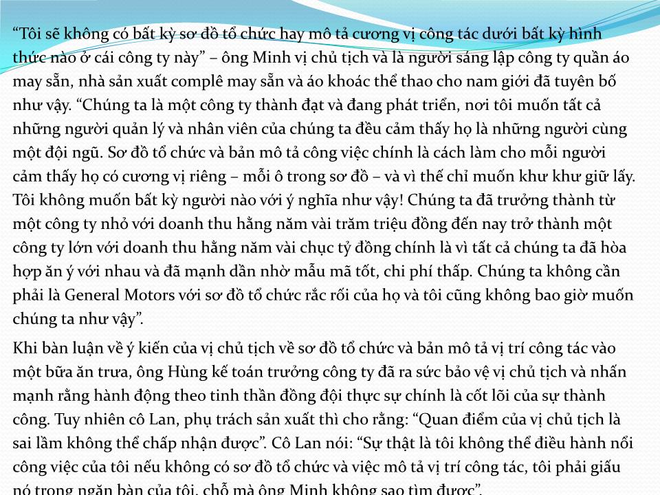 Bài giảng Quản trị học - Chương 8: Tổ chức - Trần Nhật Minh trang 1