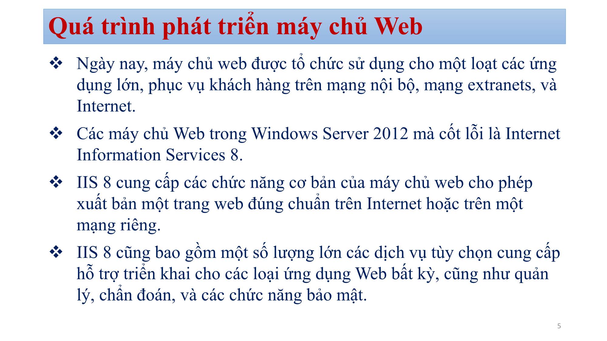 Bài giảng Quản trị mạng Microsoft Windows - Chương 6: Quản trị Web Server và FTP Server - Bùi Minh Quân trang 5