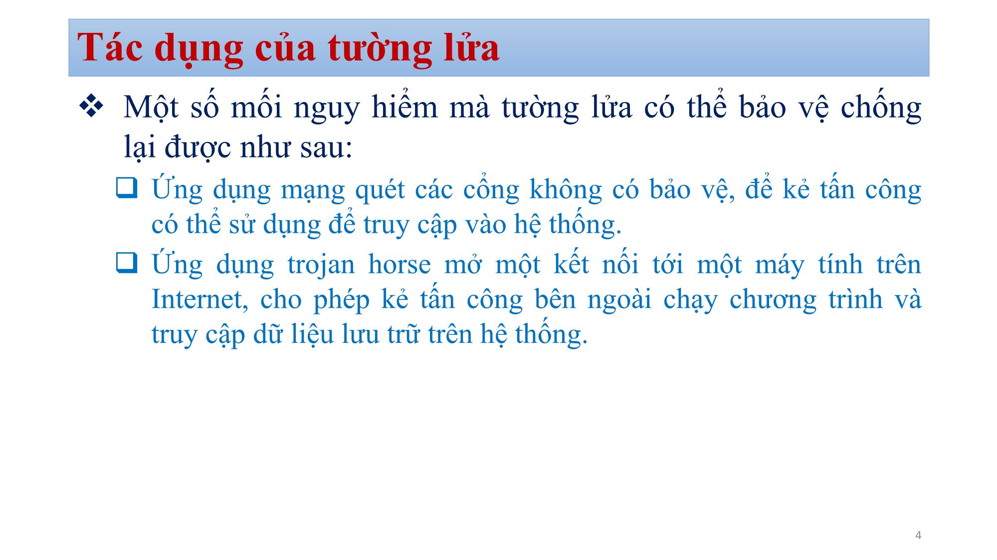 Bài giảng Quản trị mạng Microsoft Windows - Chương 7: Bảo mật hệ thống với Windows Firewall - Bùi Minh Quân trang 4