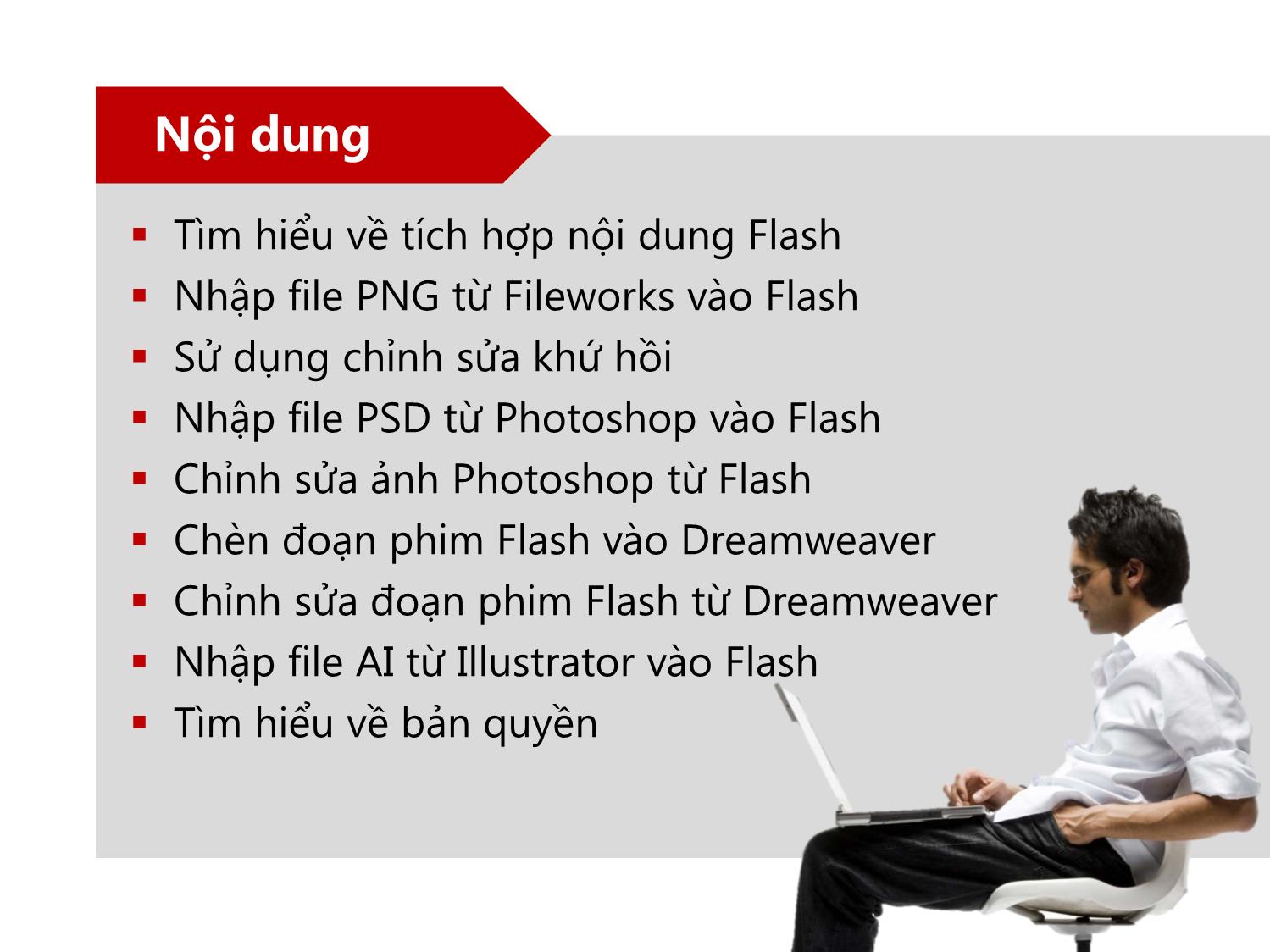 Bài giảng Thiết kế đa truyền thông với Adobe Flash CS6 - Bài 8: Tích hợp nội dung với các chương trình CS6 khác trang 2