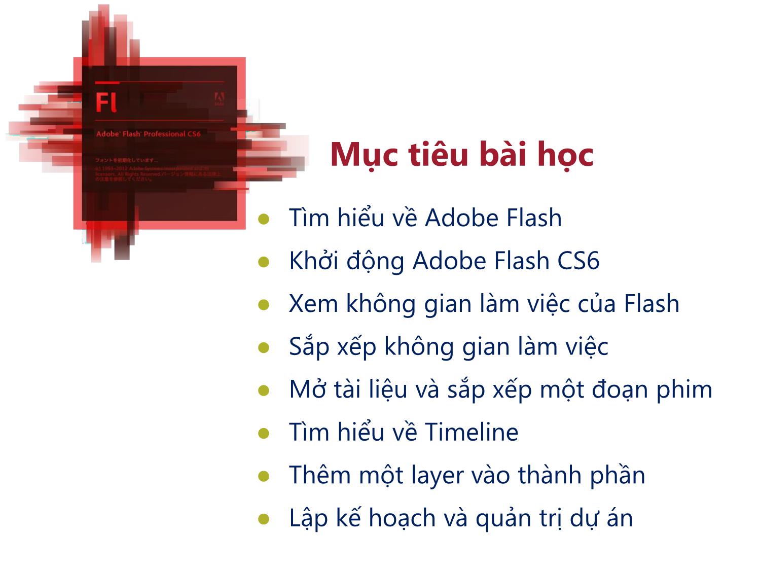 Bài giảng Thiết kế đa truyền thông với Adobe Flash CS6 - Học phần A trang 2