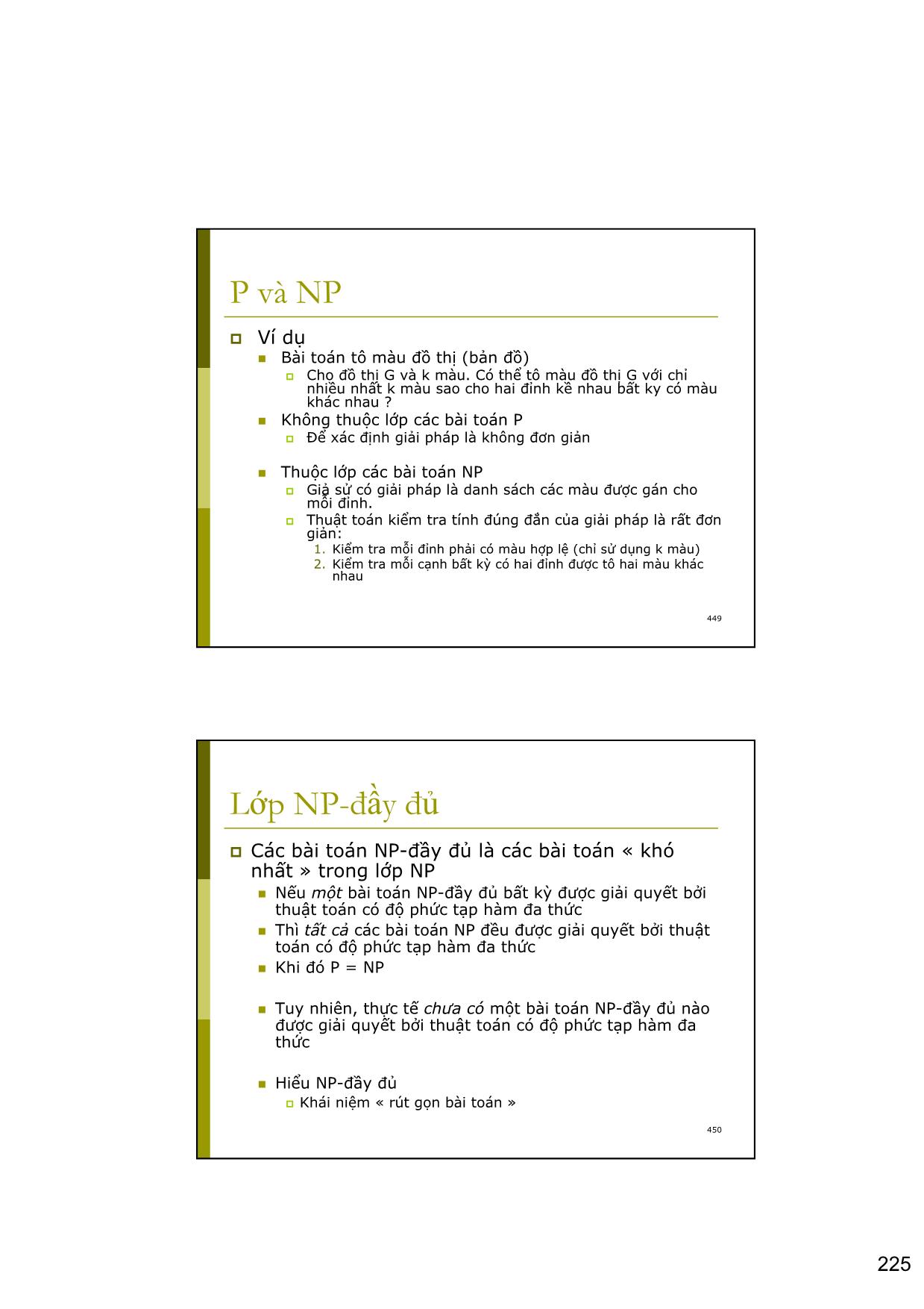 Bài giảng Thuật toán nâng cao - Chương 10: Lớp các bài toán NP đầy đủ - Nguyễn Thanh Bình trang 5