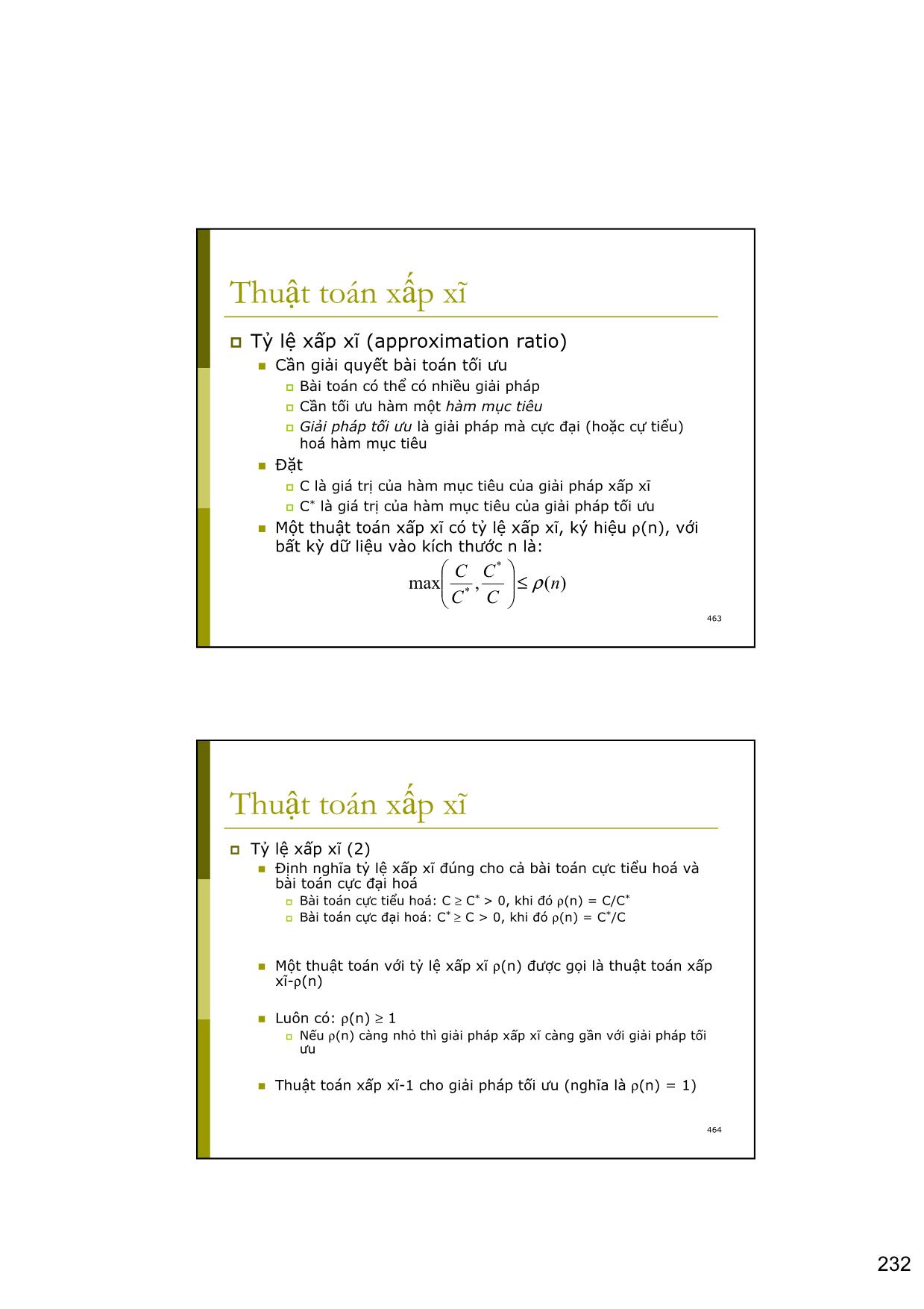 Bài giảng Thuật toán nâng cao - Chương 11: Thuật toán xấp xỉ - Nguyễn Thanh Bình trang 2