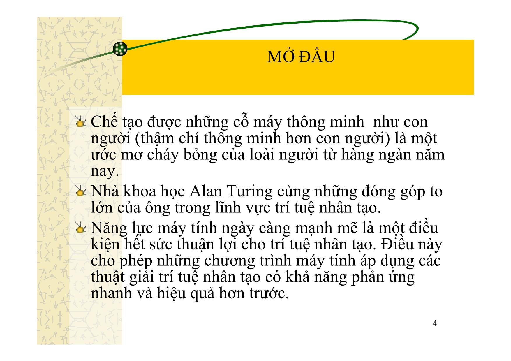 Bài giảng Trí tuệ nhân tạo - Chuyển giao tri thức cho máy tính - Đào Nam Anh trang 4