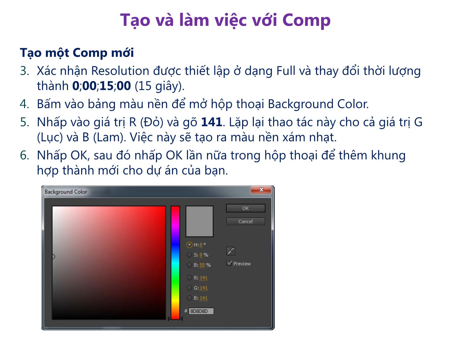 Bài giảng Xử lý kỹ xảo với After Effect Cs6 - Bài 3: Tạo hình trong After Effect trang 5