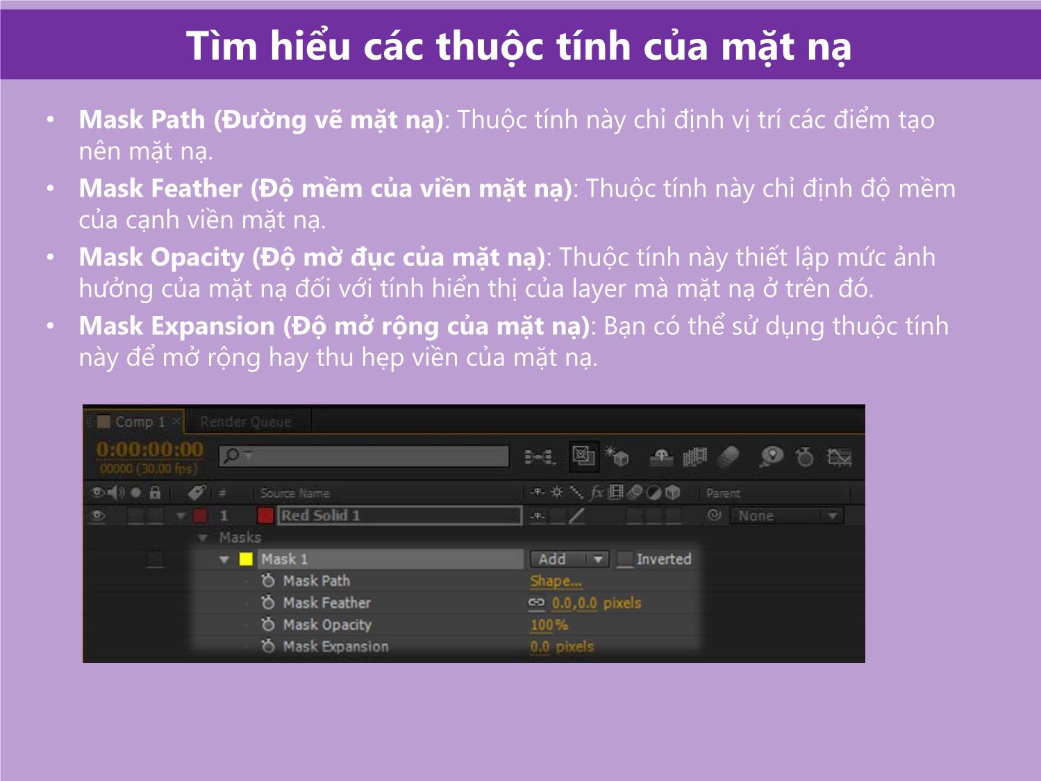 Bài giảng Xử lý kỹ xảo với After Effect Cs6 - Bài 4: Làm việc với mặt nạ (Mask), Track Mattes, và Keys (Tách nền) trang 5