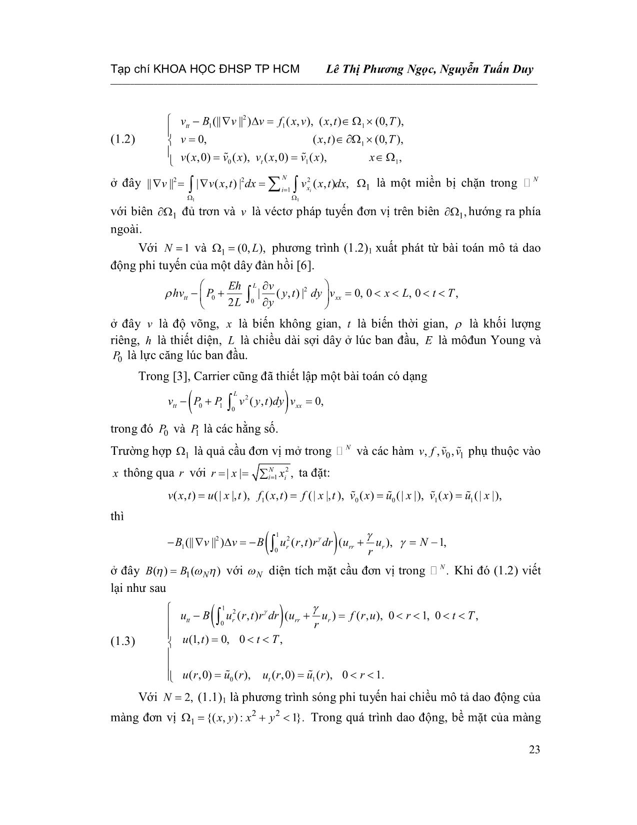 Bài toán Dirichlet cho phương trình sóng Kirchhoff phi tuyến trong không gian Sobolev có trọng trang 2