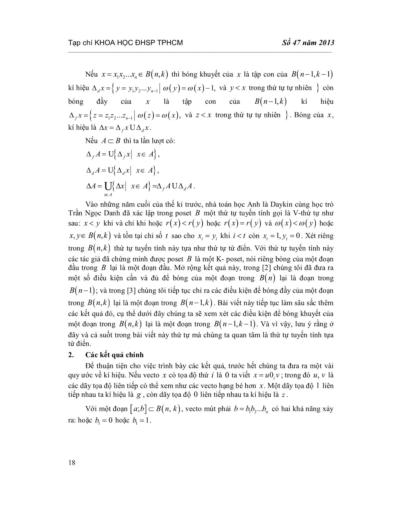 Bóng khuyết của một đoạn trong Poset các Vecto Boole trang 2