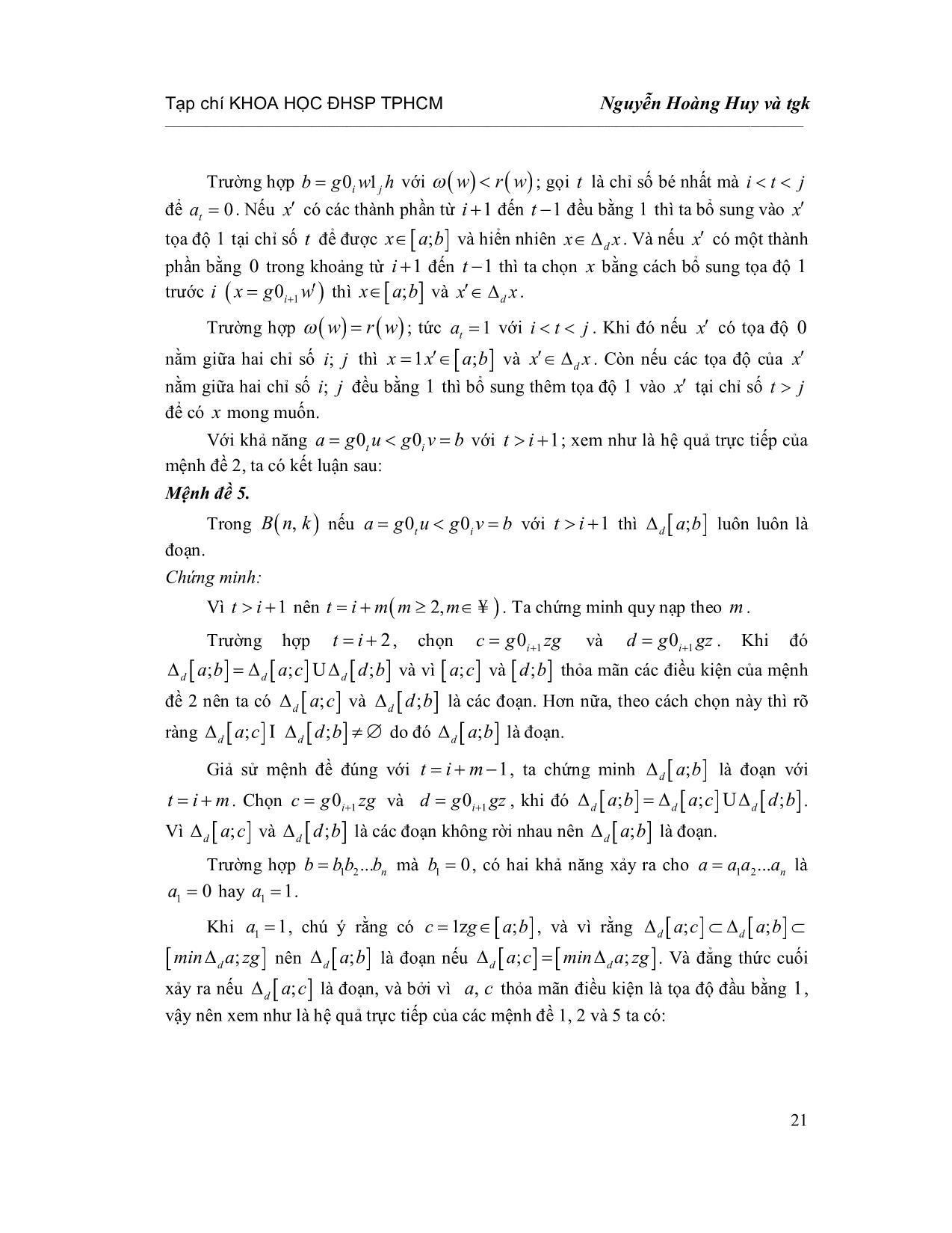 Bóng khuyết của một đoạn trong Poset các Vecto Boole trang 5