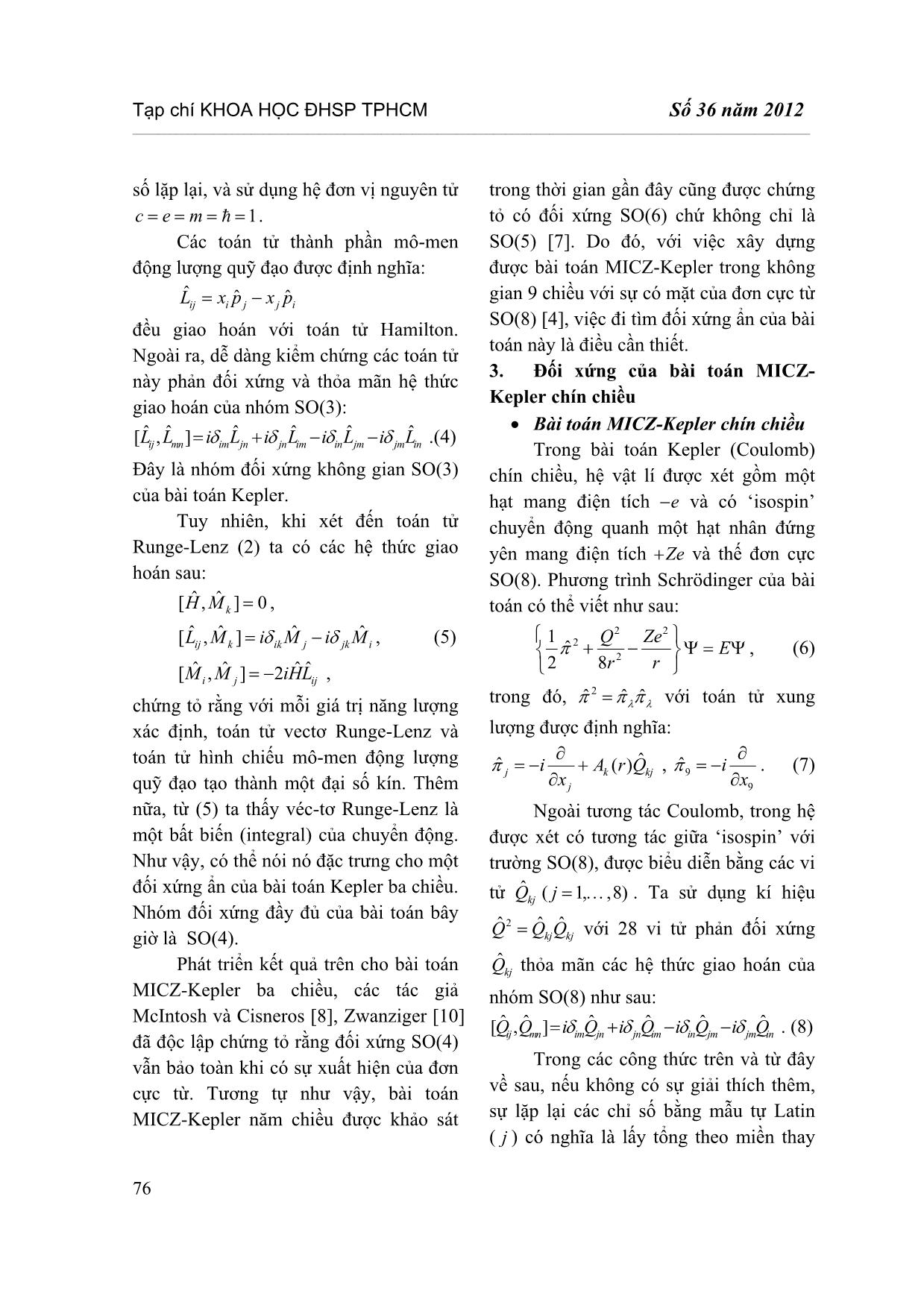 Đối xứng ẩn của bài toán Micz-Kepler chín chiều trang 3