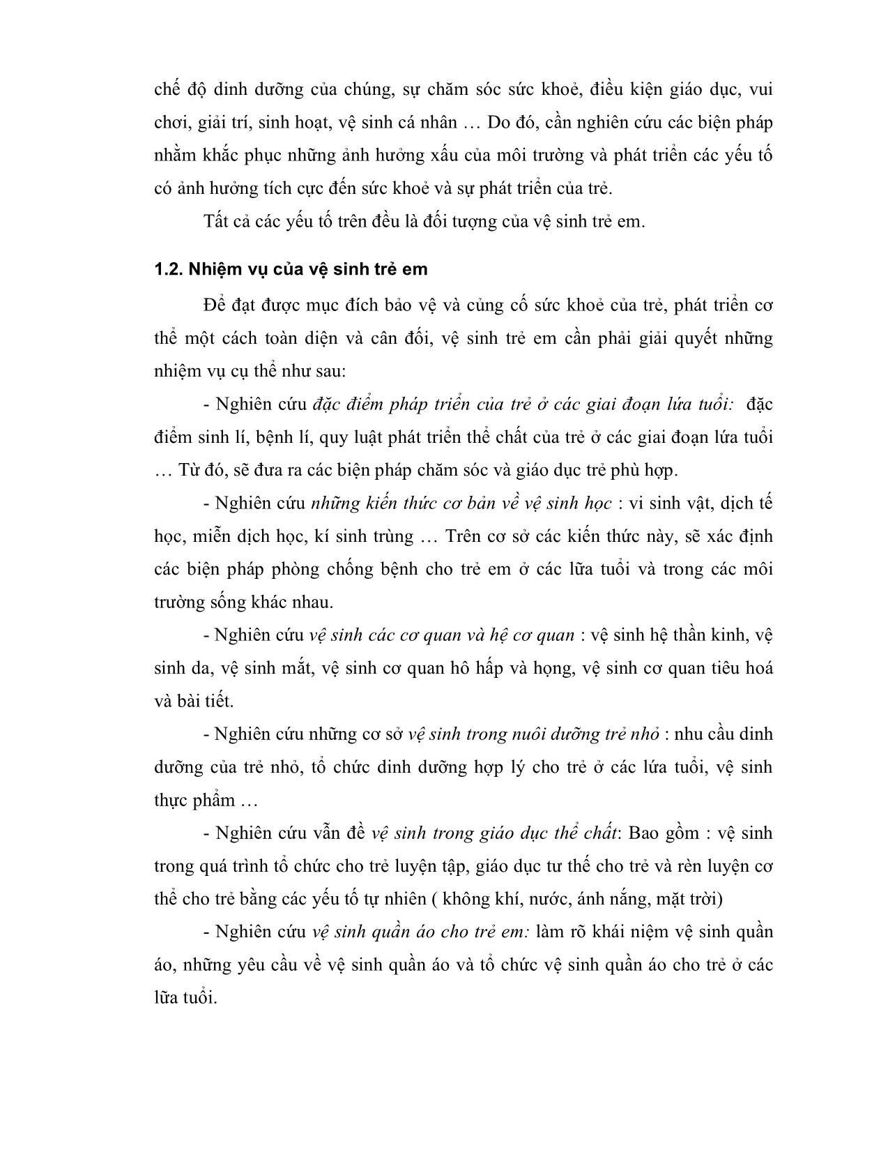 Giáo trình Bệnh học trẻ em (Phần 1) trang 4
