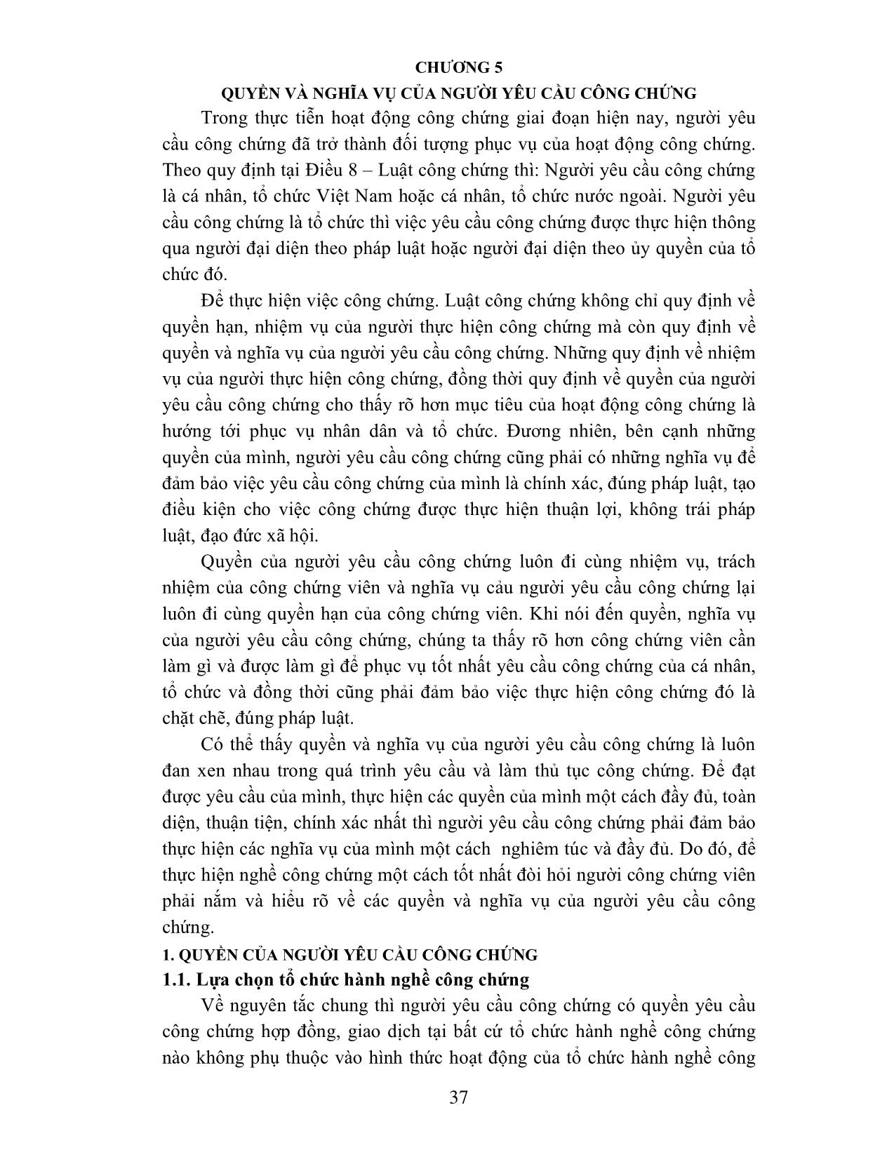 Giáo trình Công chứng và chứng thực (Phần 2) trang 1