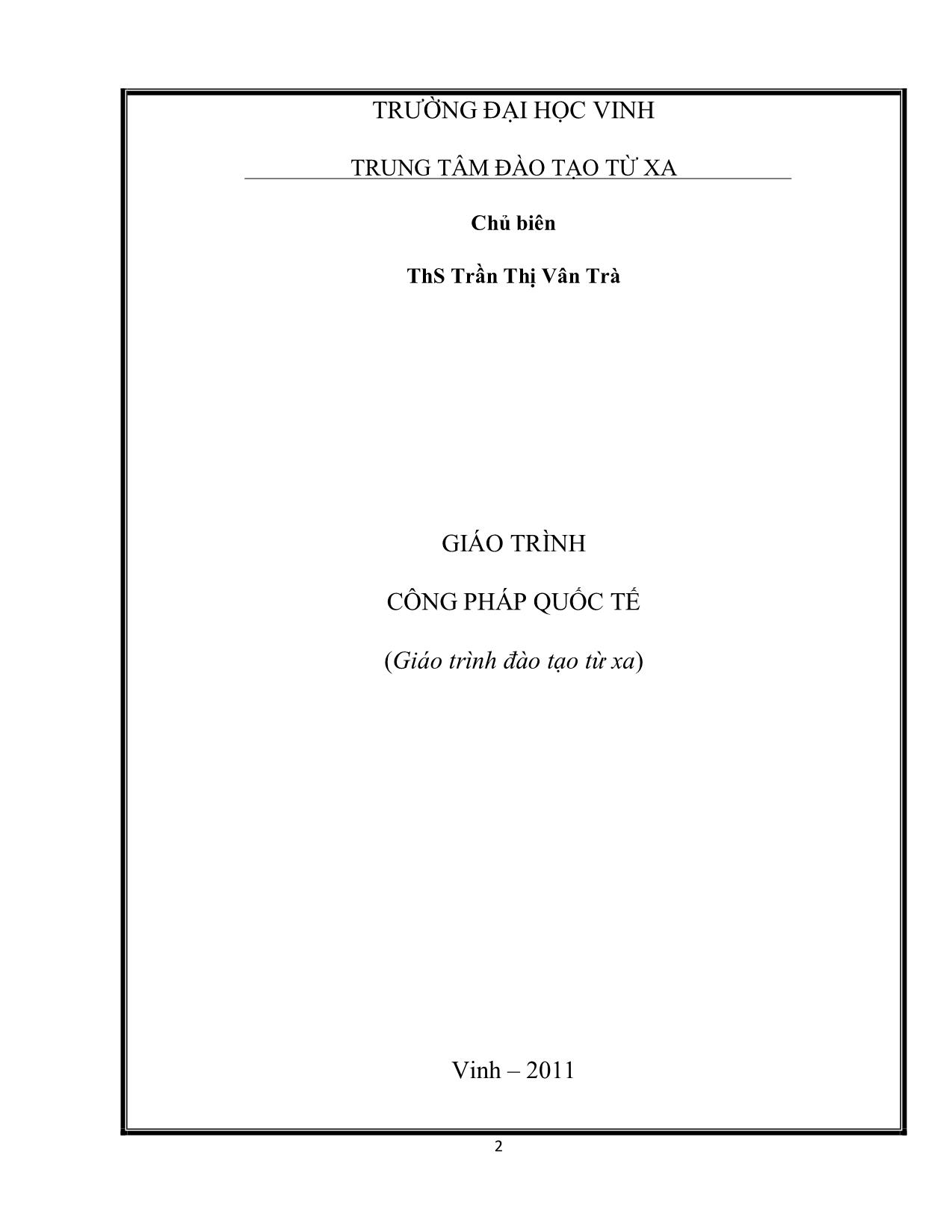Giáo trình Công pháp quốc tế (Phần 1) trang 2