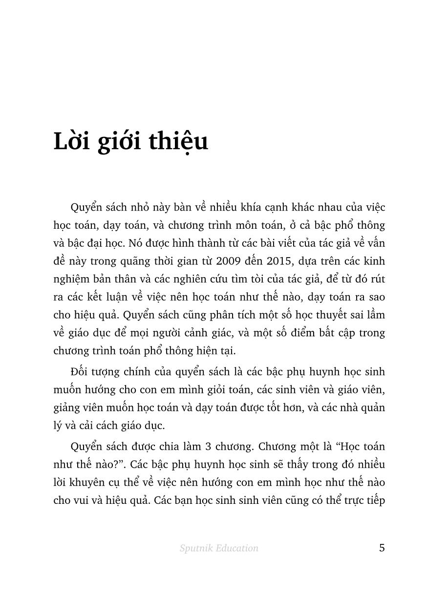 Giáo trình Học toán và dạy toán như thế nào? trang 5