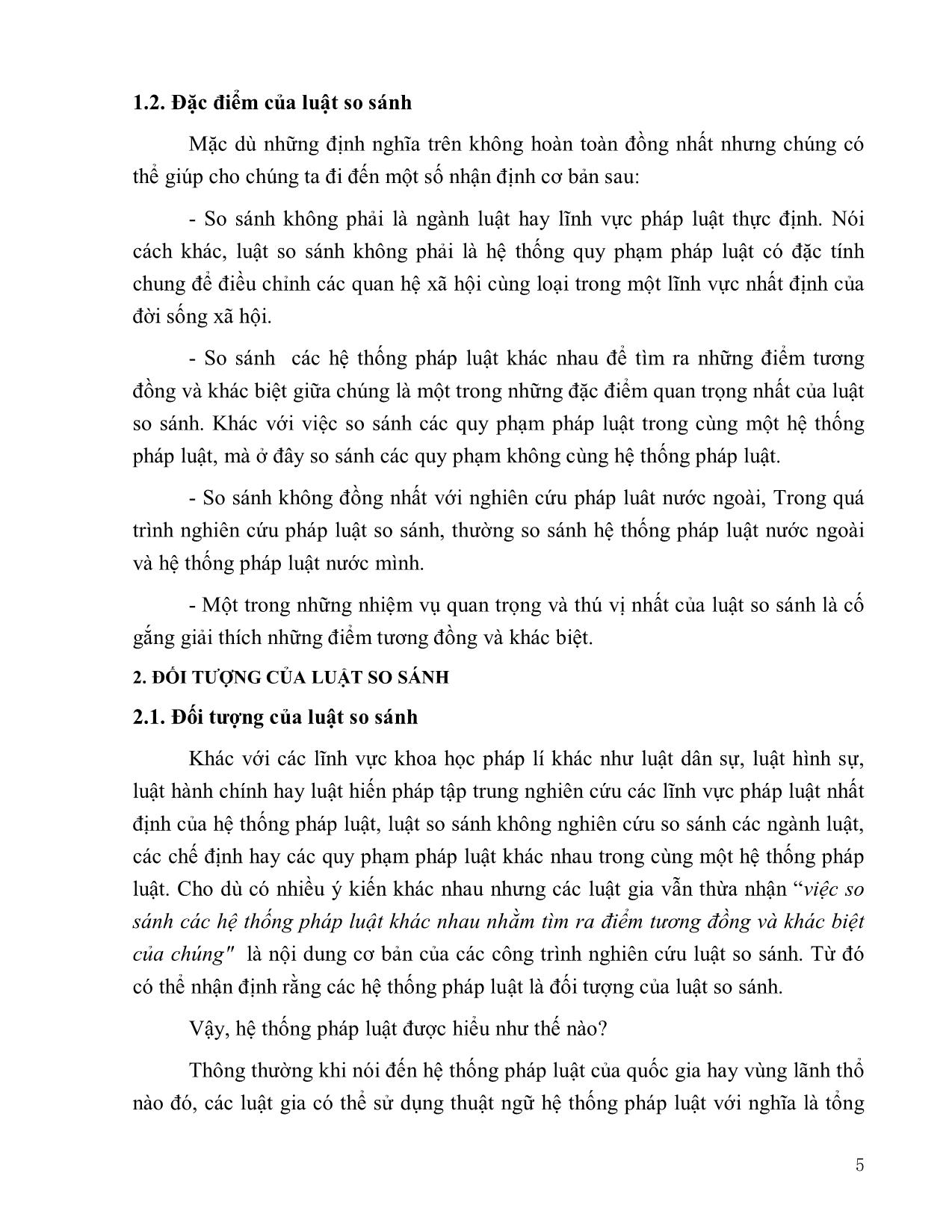 Giáo trình Luật so sánh (Phần 1) trang 5