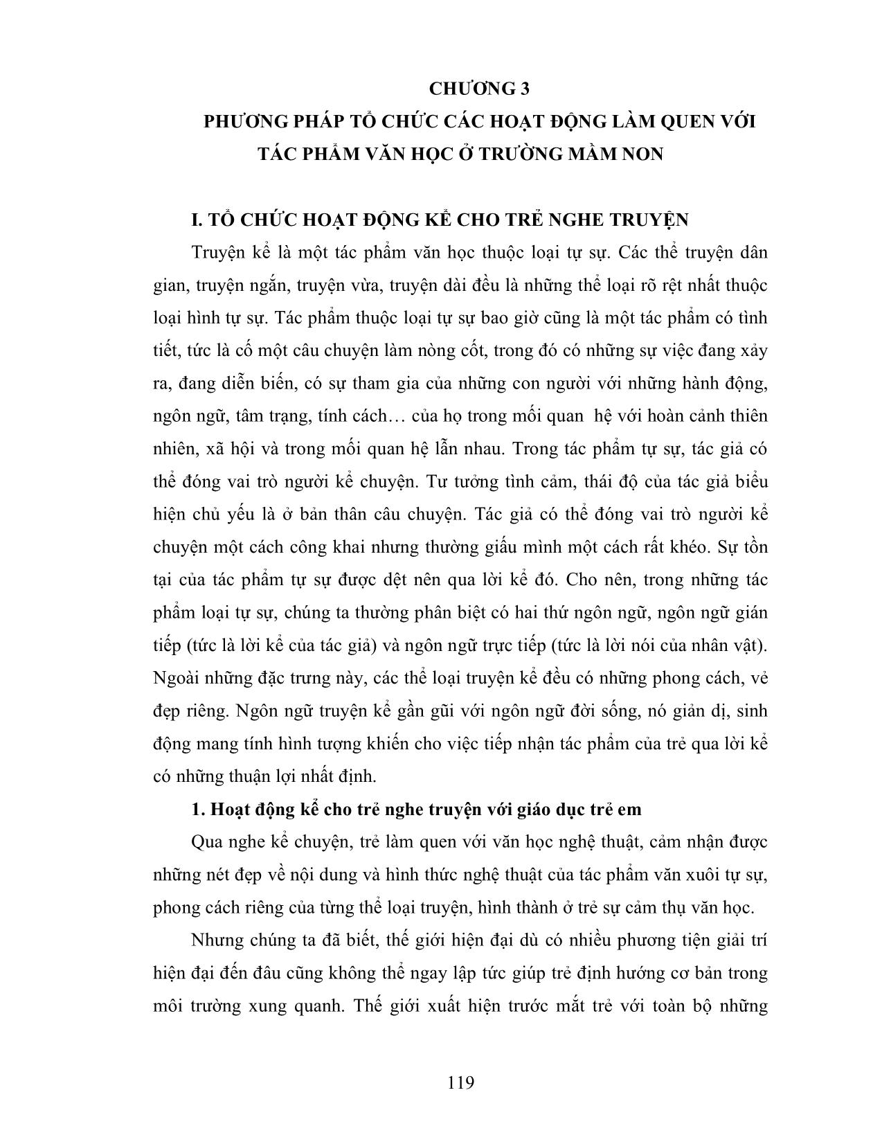 Giáo trình Phương pháp cho trẻ làm quen với tác phẩm văn học (Phần 2) trang 1