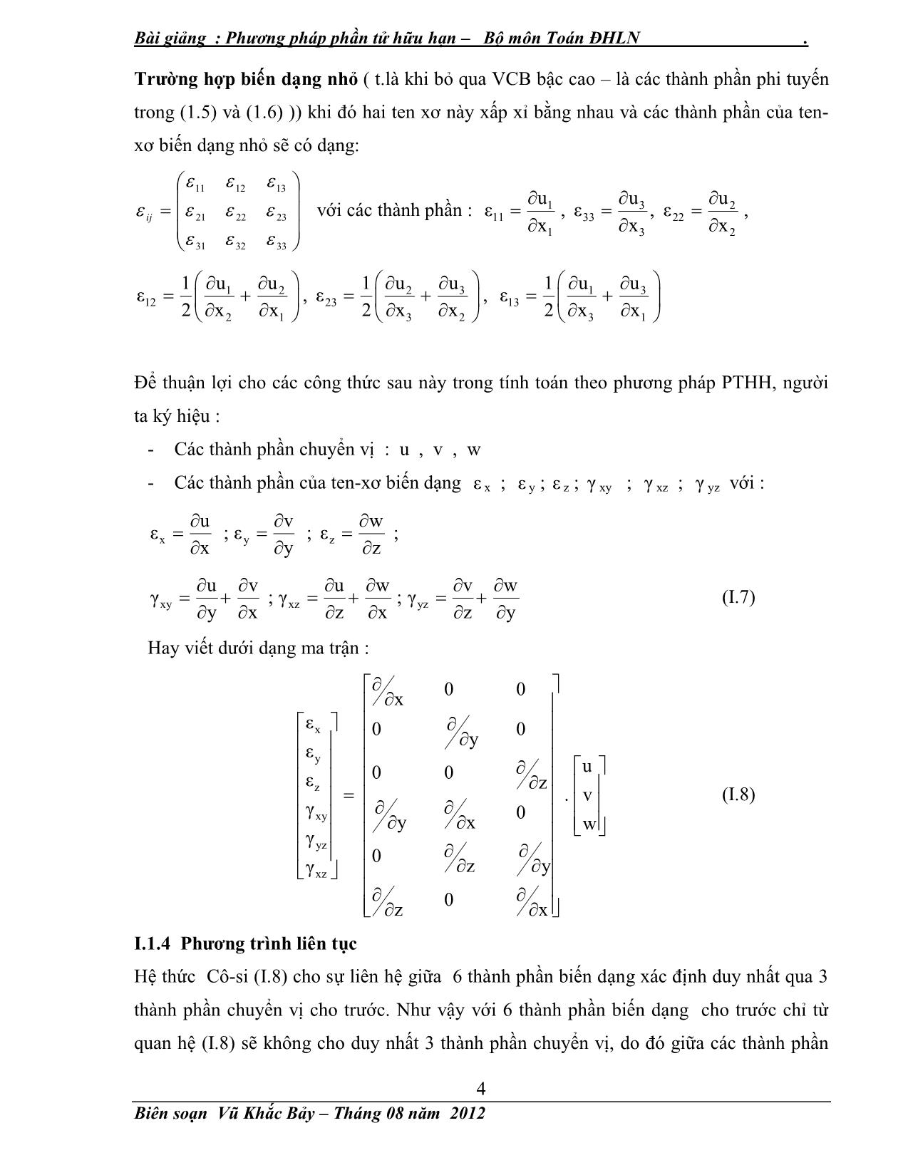 Giáo trình Phương pháp số (Phương pháp phần tử hữu hạn) trang 5