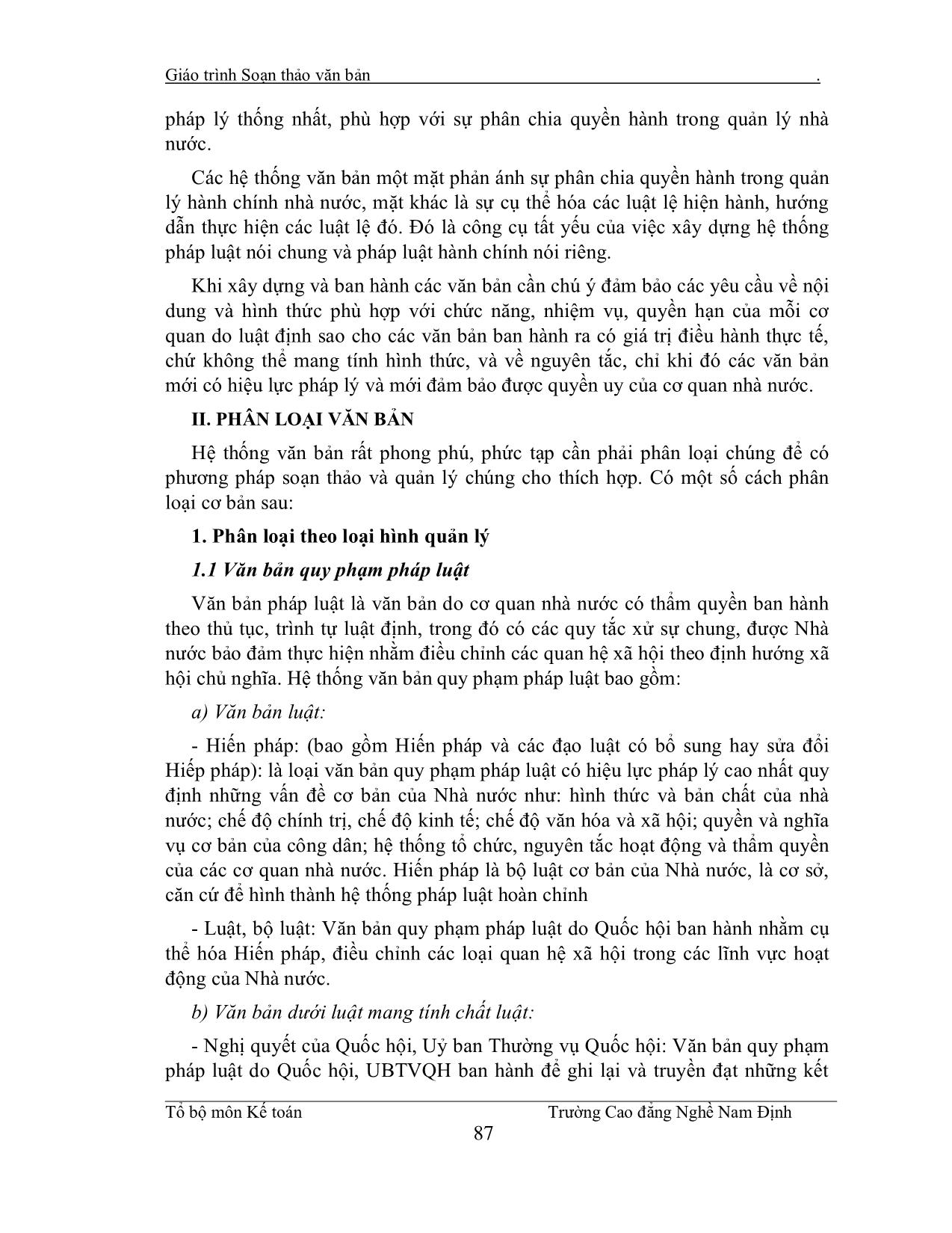 Giáo trình Soạn thảo văn bản (Phần 1) trang 5