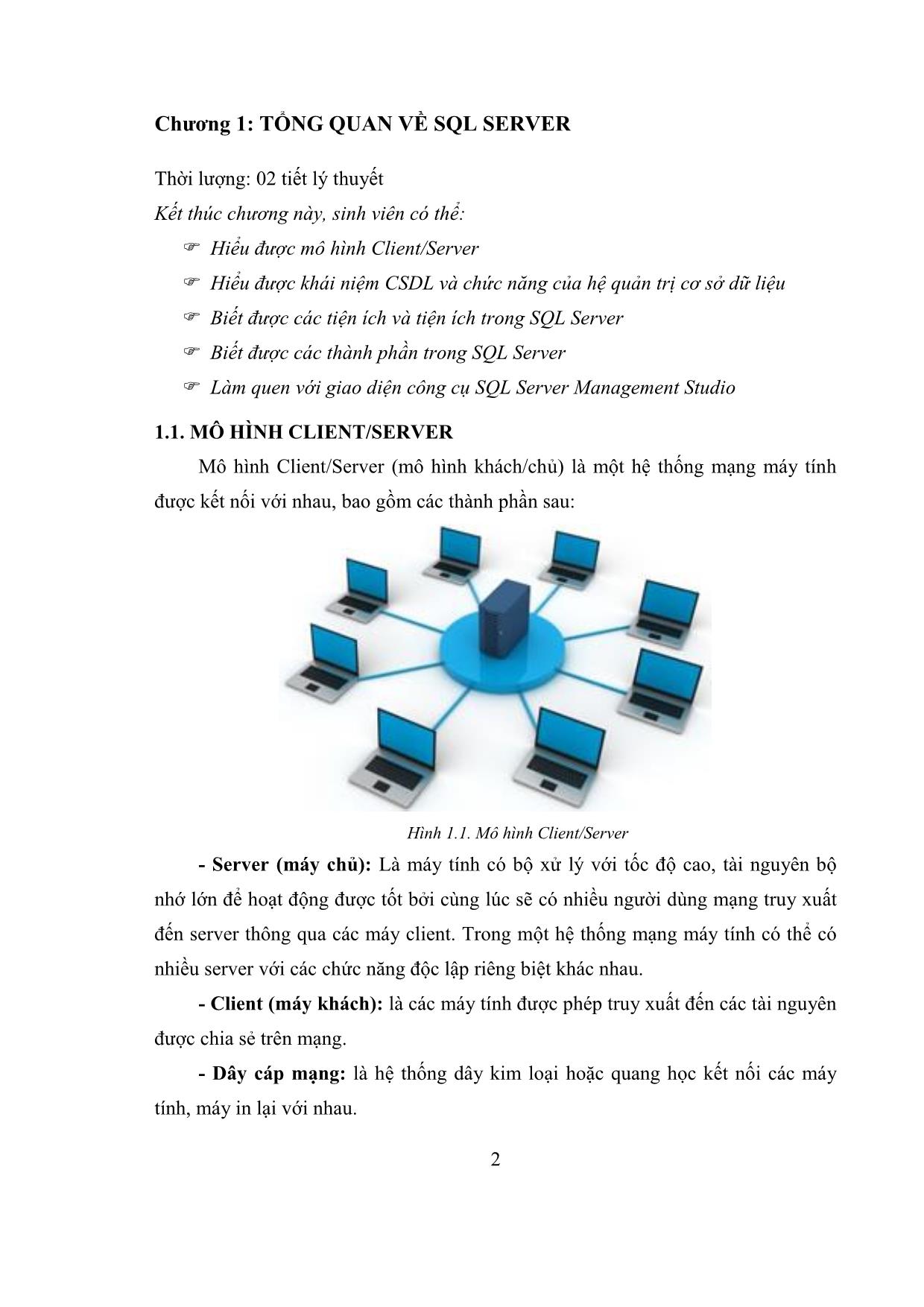 Giáo trình SQL server - Phạm Khánh Bảo trang 4