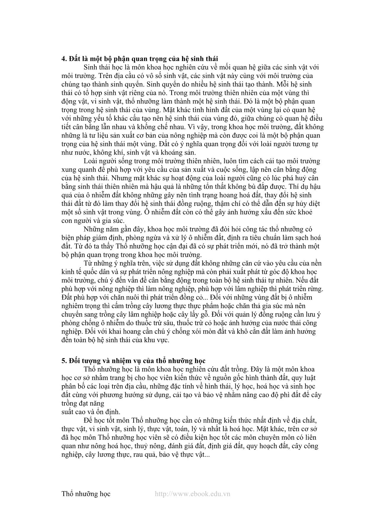 Giáo trình Thổ nhưỡng học (Phần 1) trang 5