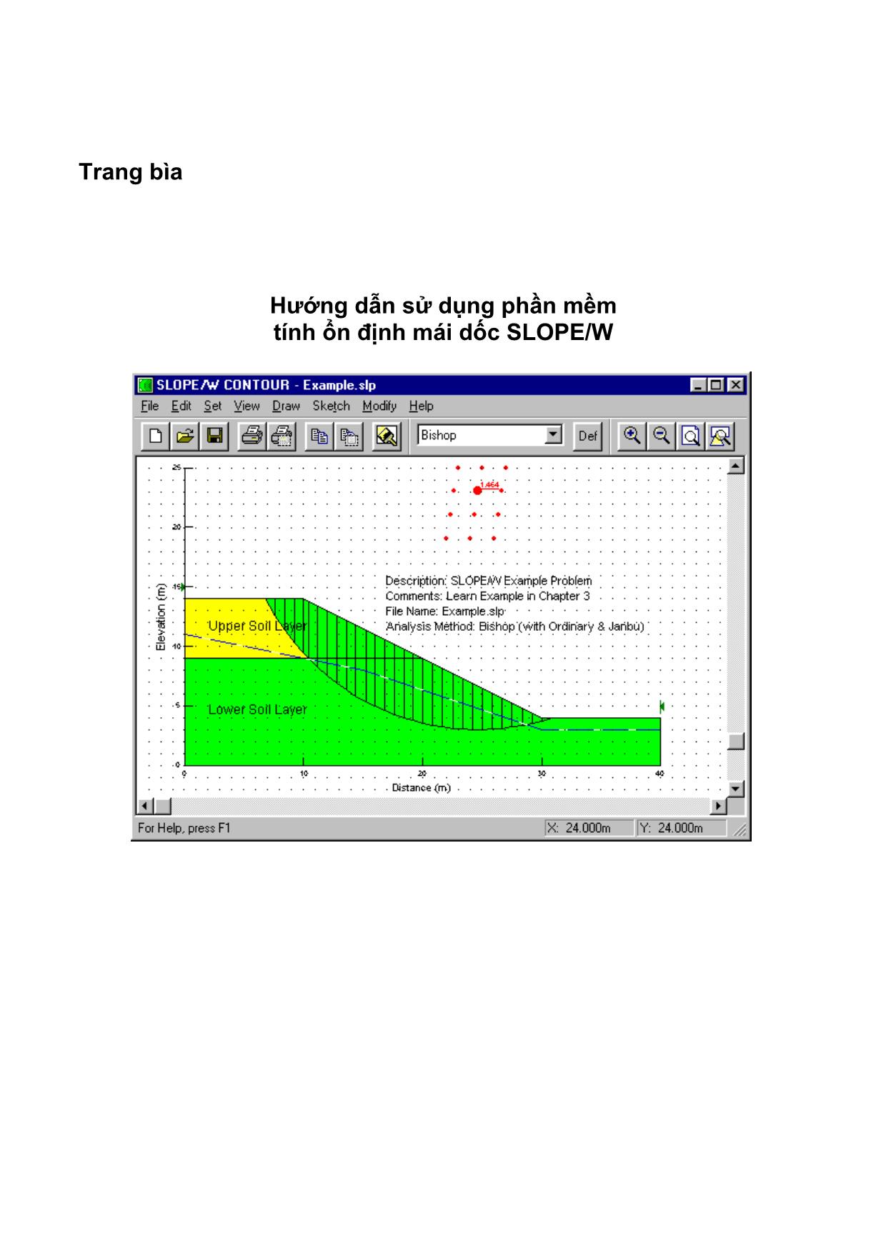 Hướng dẫn sử dụng phần mềm tính ổn định mái dốc Slope/W trang 1