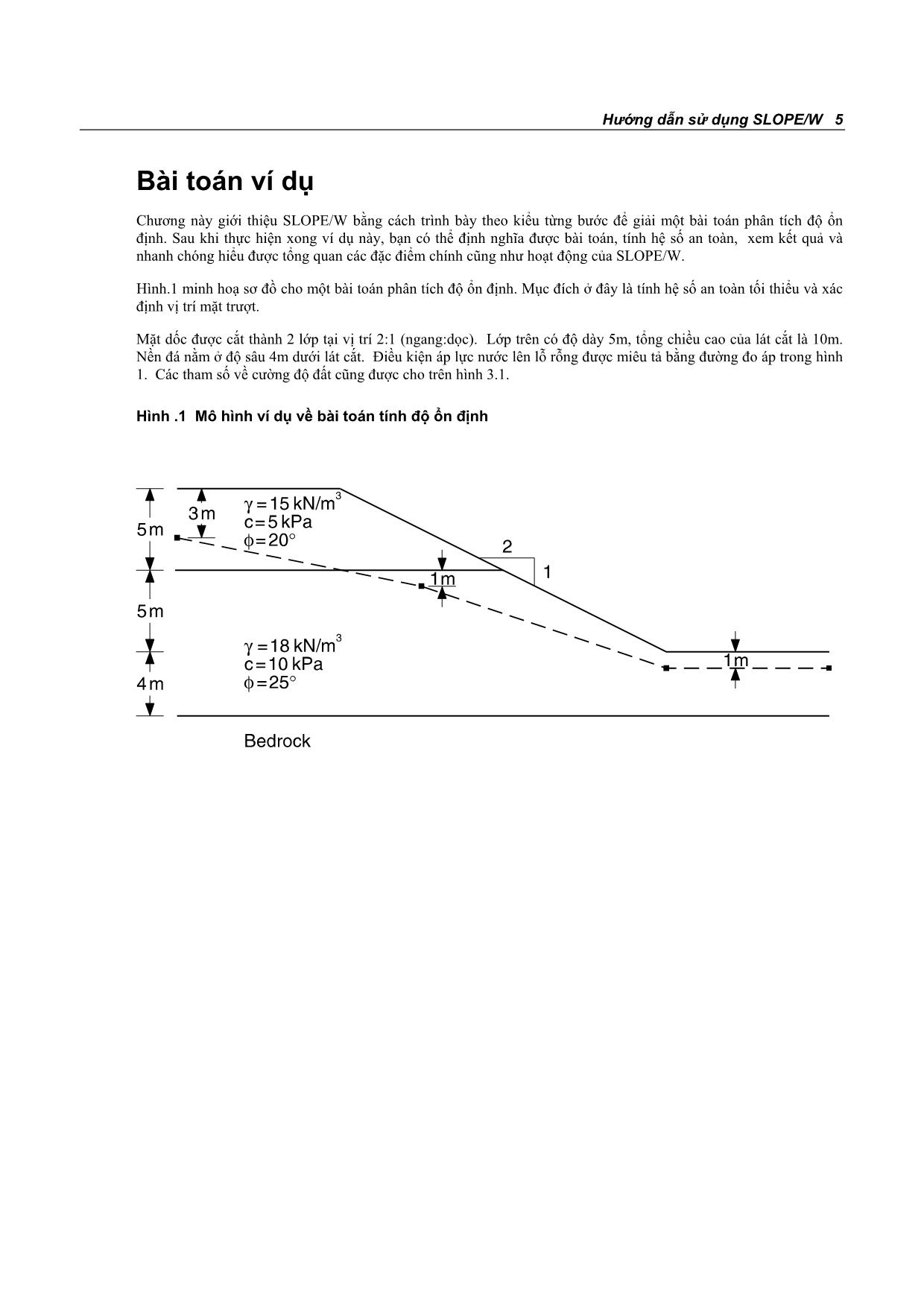 Hướng dẫn sử dụng phần mềm tính ổn định mái dốc Slope/W trang 5