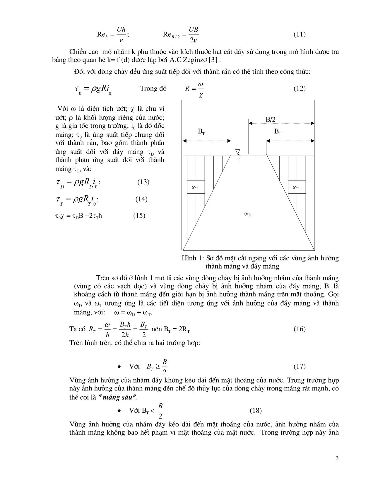 Lựa chọn độ sâu hợp lý khi thực hiện các thí nghiệm thủy lực trên mô hình vật lý trong máng thí nghiệm trang 3